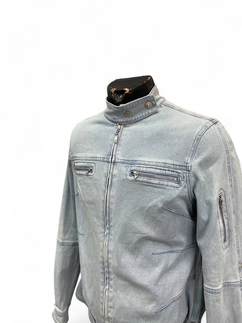 Diesel Diesel style blue denim biker jacket bondage moto y2k hype Size US M / EU 48-50 / 2 - 5 Thumbnail