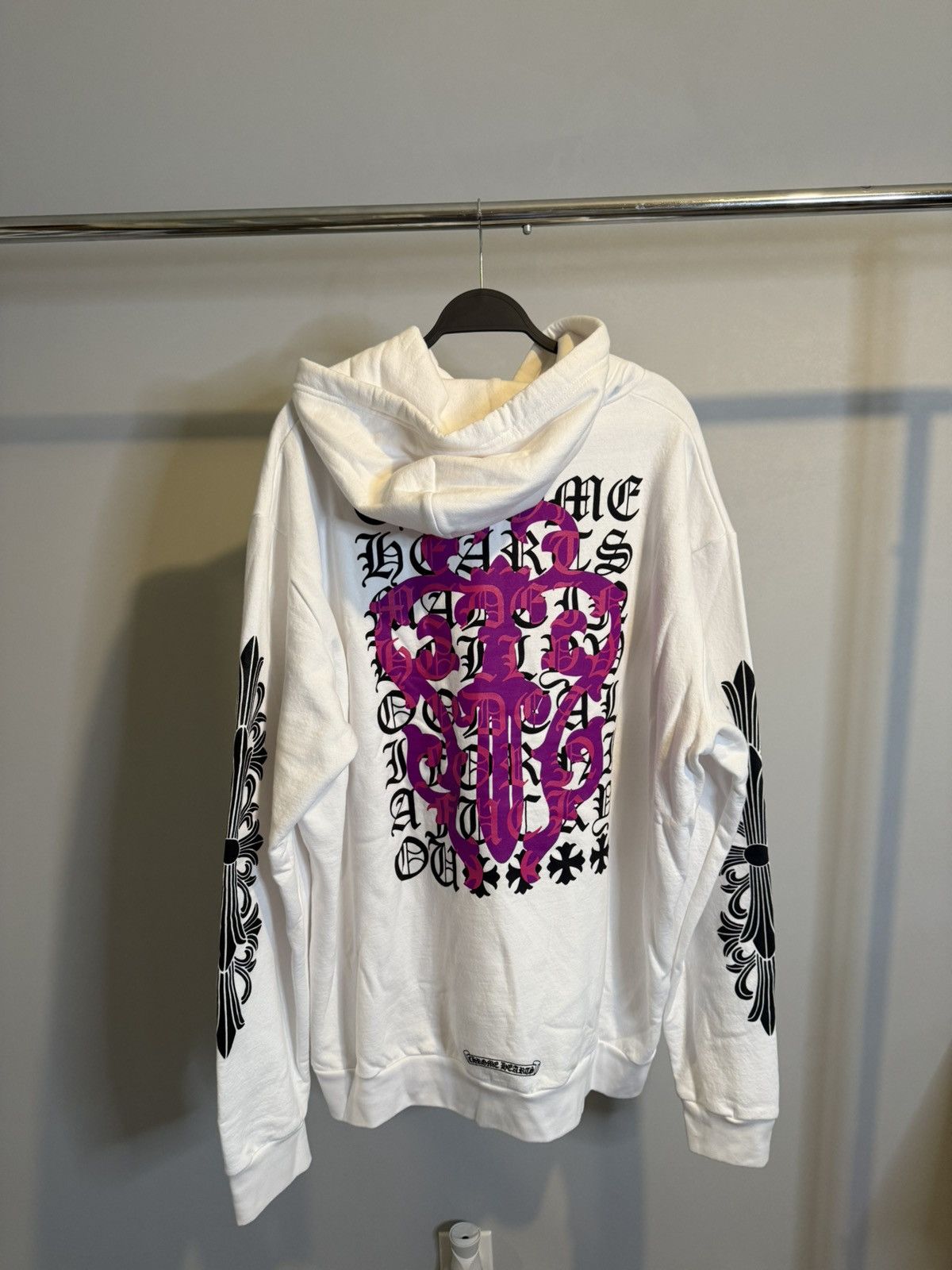 【CHROME HEARTS 】Eye Chart Pink Dagger Hoodie フーディー CHROME HEARTS 】Eye Chart Pink Dagger Zip-Up Hoodie ジップ