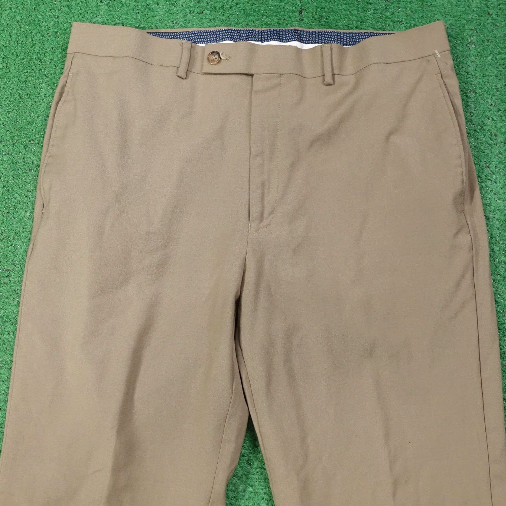 Ralph Lauren Lauren Ralph Lauren Pants Mens 34x34 Beige High Performance Wool Dress Pants Front Zip Flat Front Workwear Mens 34W/34L Beige Size US 34 / EU 50 - 2 Thumbnail