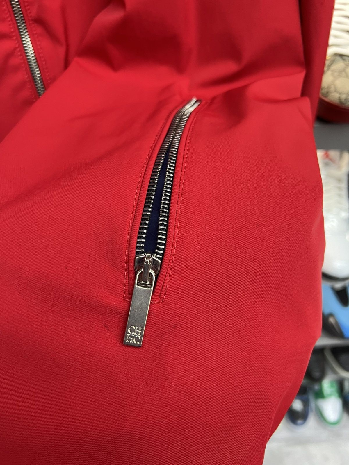 Carolina Herrera Carolina Herrera Red Zip Jacket Size US L / EU 52-54 / 3 - 6 Thumbnail