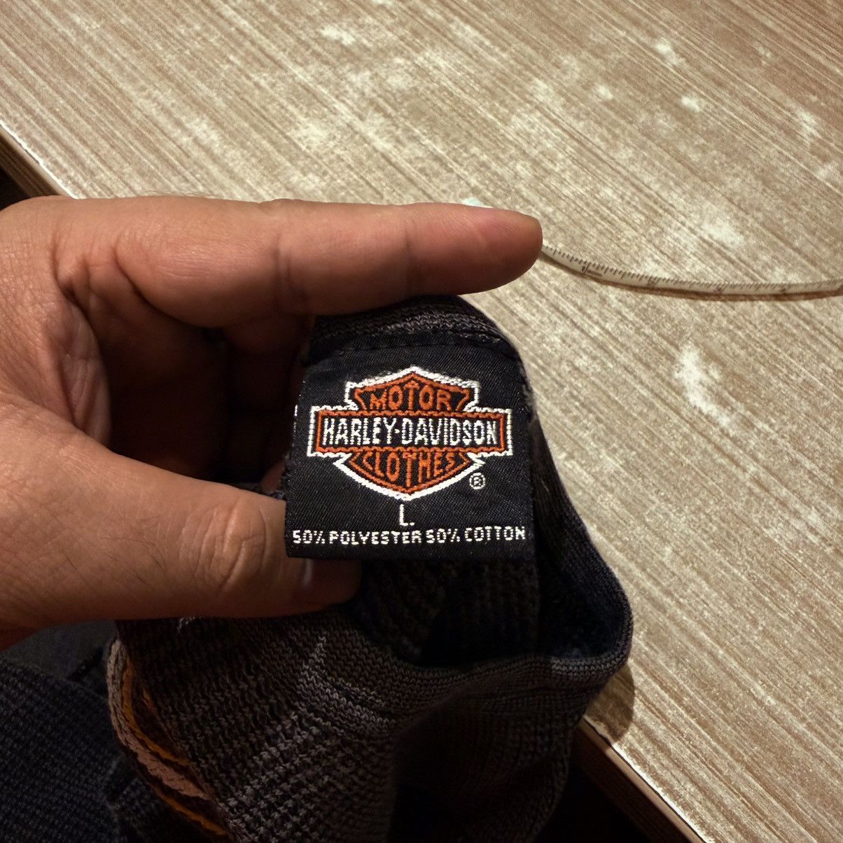 Harley Davidson VTG 1992 Harley Davidson Flame Thermal Waffle Knit Holoubek Size US L / EU 52-54 / 3 - 10 Thumbnail