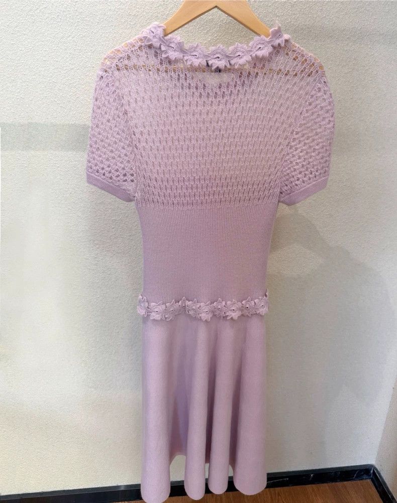 Chanel Chanel Pink three-dimensional crochet knitted dress Size XS / US 0-2 / IT 36-38 - 2 Thumbnail
