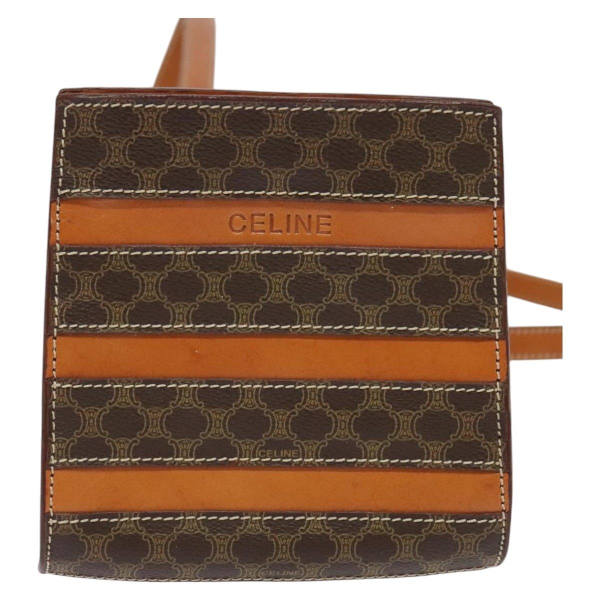 Celine CELINE Macadam Canvas Backpack Pvc Leather Brown Size ONE SIZE - 2 Thumbnail