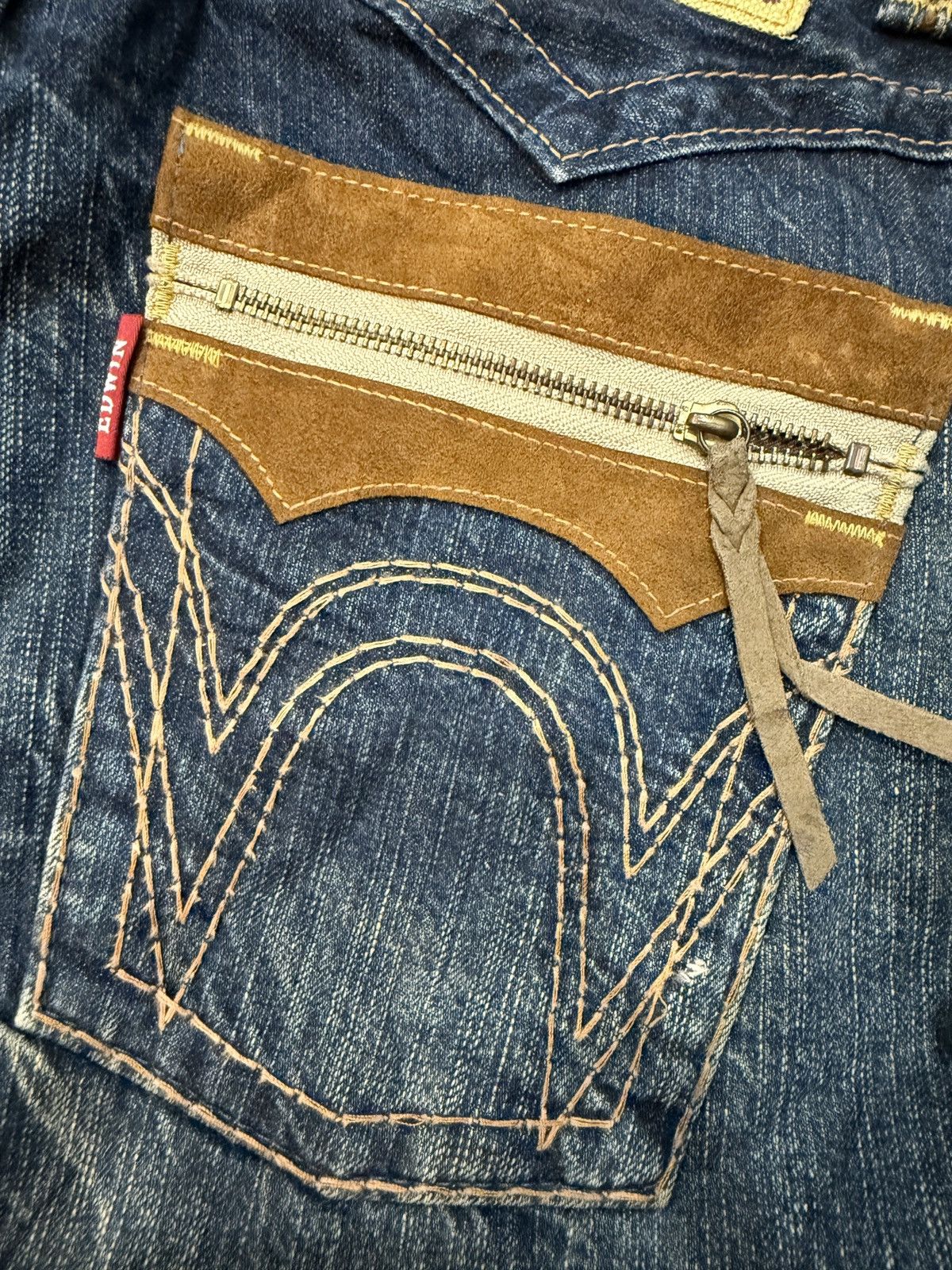 If Six Was Nine Edwin Exclusive Vintage Cowboy Suede Pocket Size US 29 - 11 Thumbnail