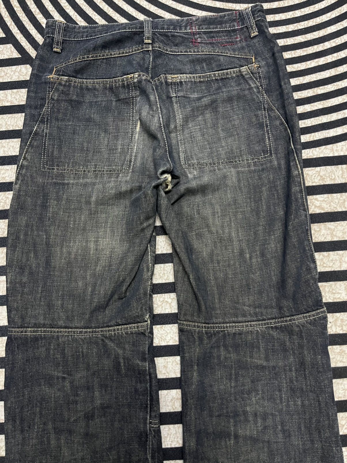 Marithe + Francois Girbaud 2000s MARITHE FRANCOIS GIRBAUD CURVED SIDEBONE JEANS RARE Size US 31 - 15 Thumbnail
