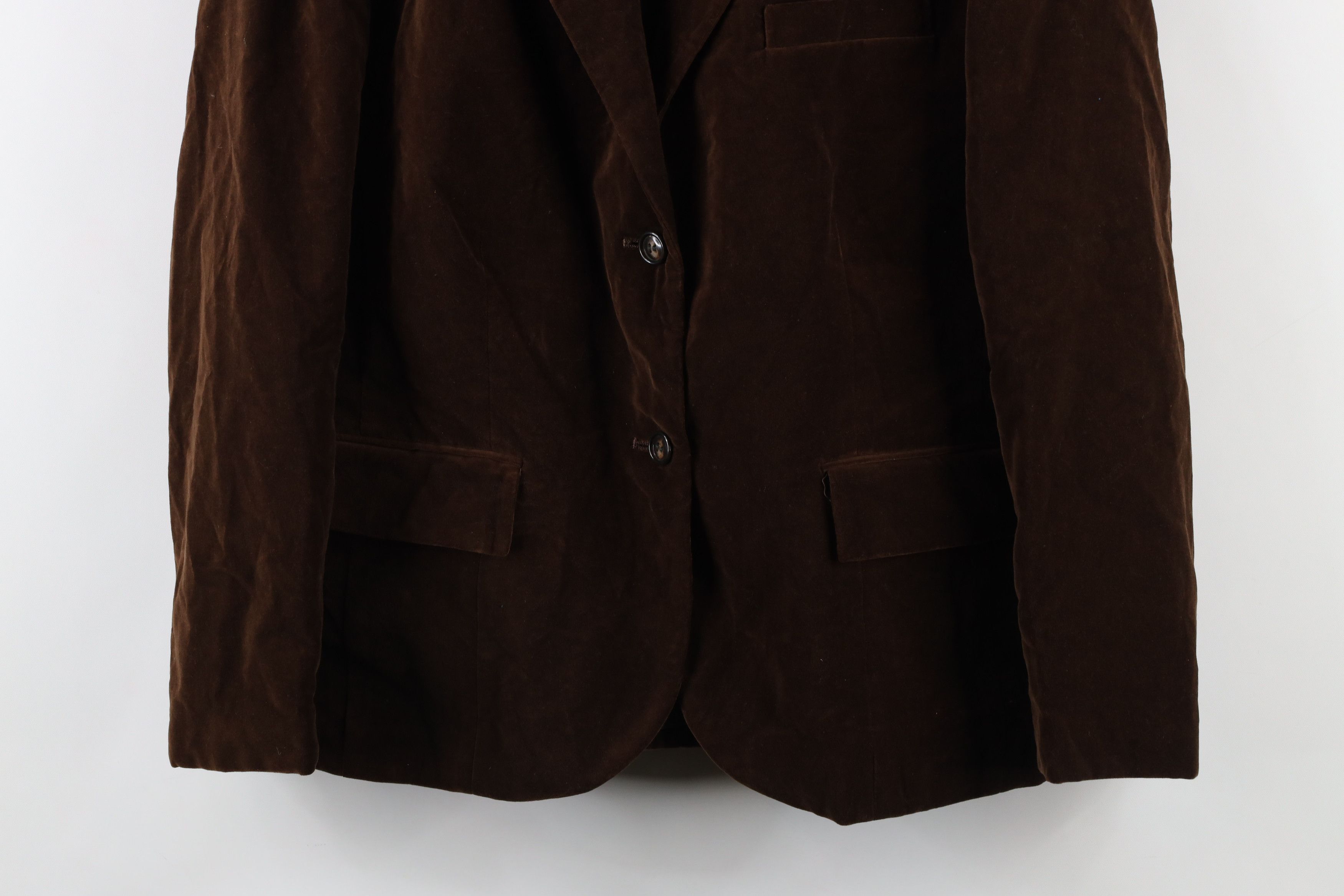Vintage Vintage 60s 70s Rockabilly 2 Button Blazer Jacket Brown Size XL / US 12-14 / IT 48-50 - 3 Thumbnail