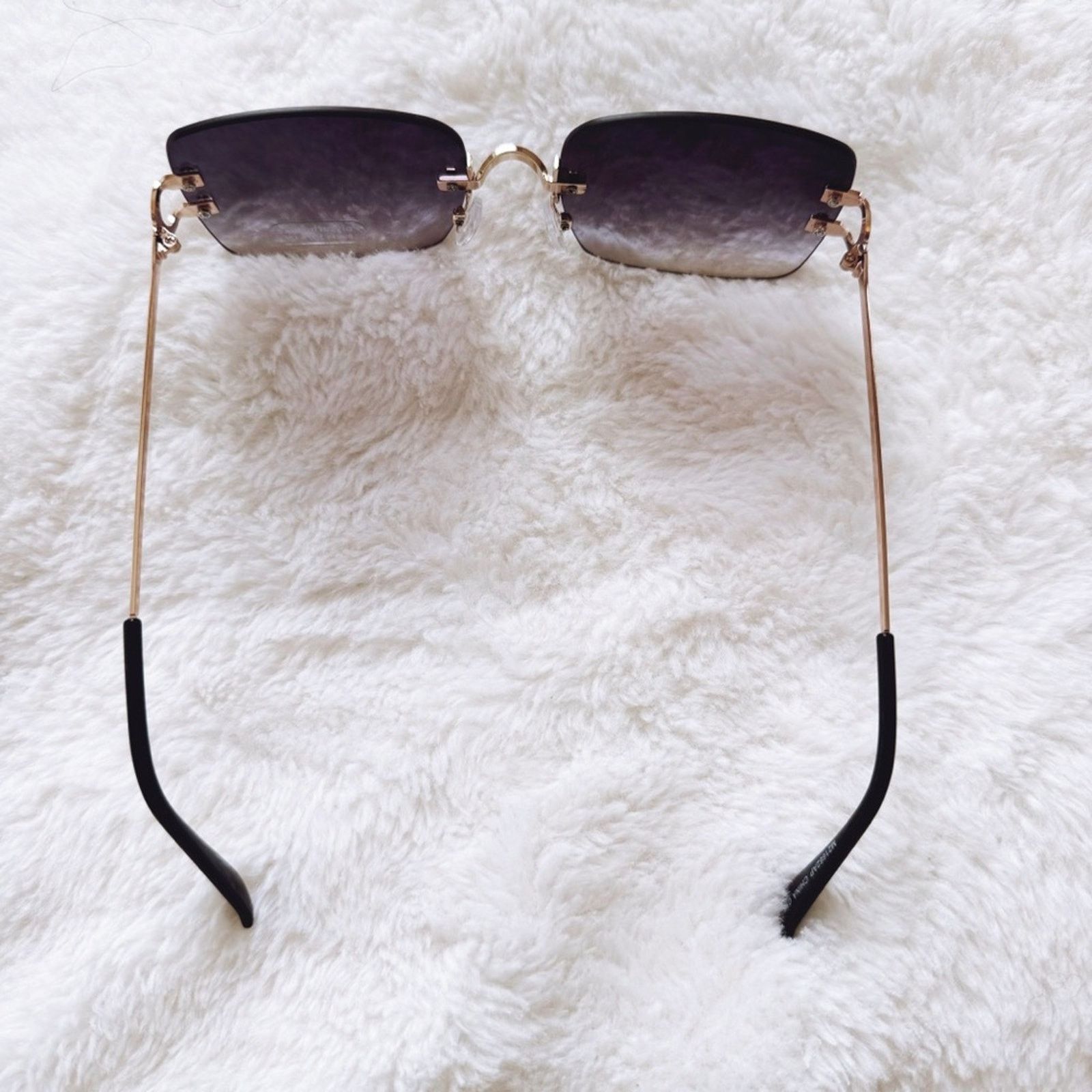 Other Laurel Clear Black Rimless Sleek Sunglasses Size ONE SIZE - 8 Thumbnail