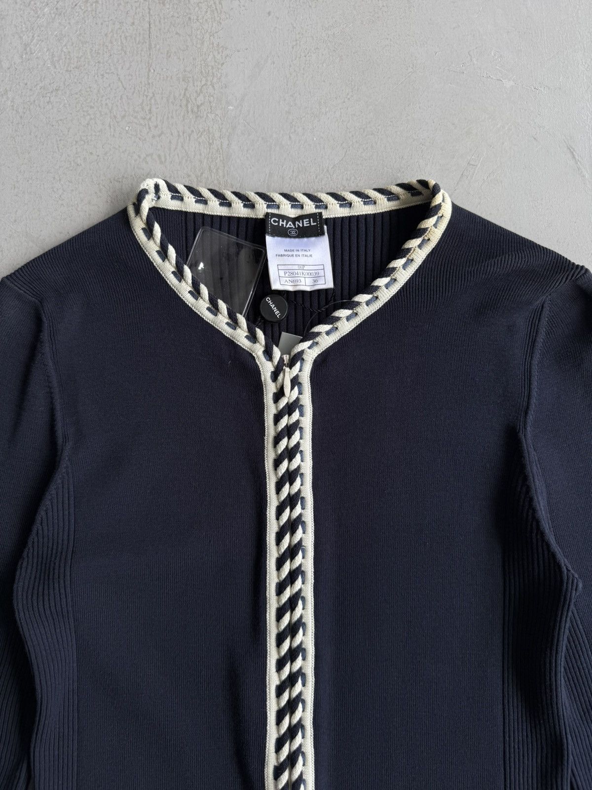 Chanel Chanel - Knit Zip Up Jacket Size XS / US 0-2 / IT 36-38 - 4 Thumbnail
