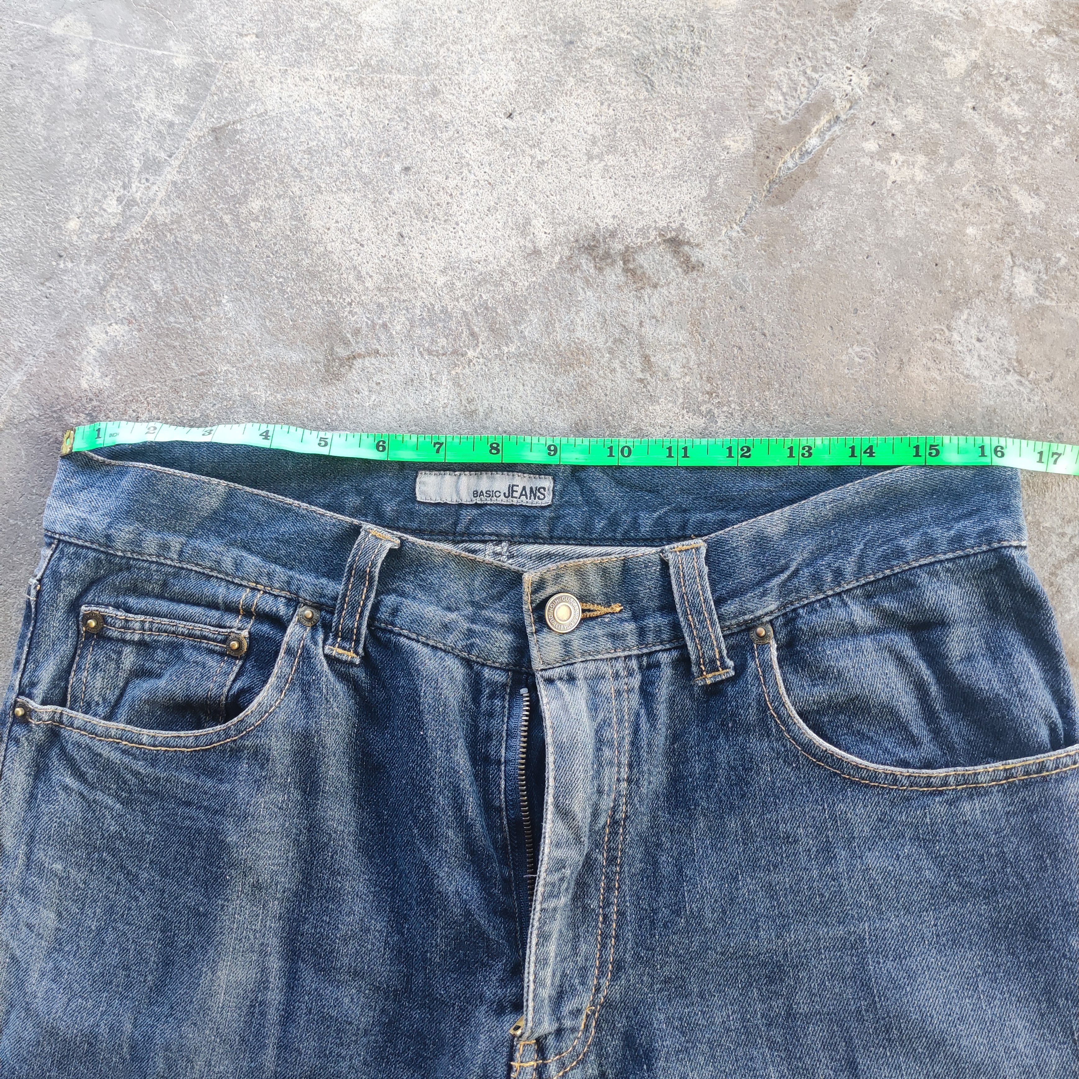 Japanese Brand Vintage Basic Jeans Brand Distressed Faded Pants Size US 33 - 7 Thumbnail