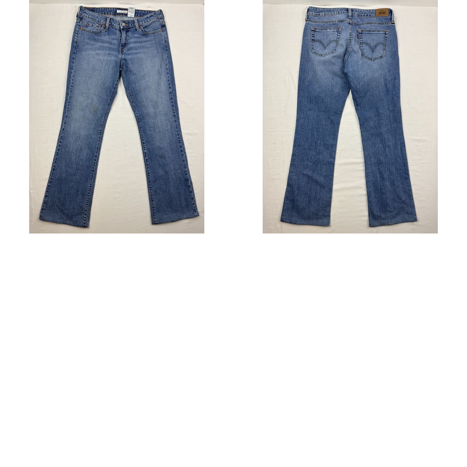 Levi's VINTAGE Levis 545 Low Bootcut Jeans Womens 30x31 Mid Rise Hipster Y2K Blue Denim Cotton Spandex Size 30" / US 8 / IT 44 - 10 Thumbnail