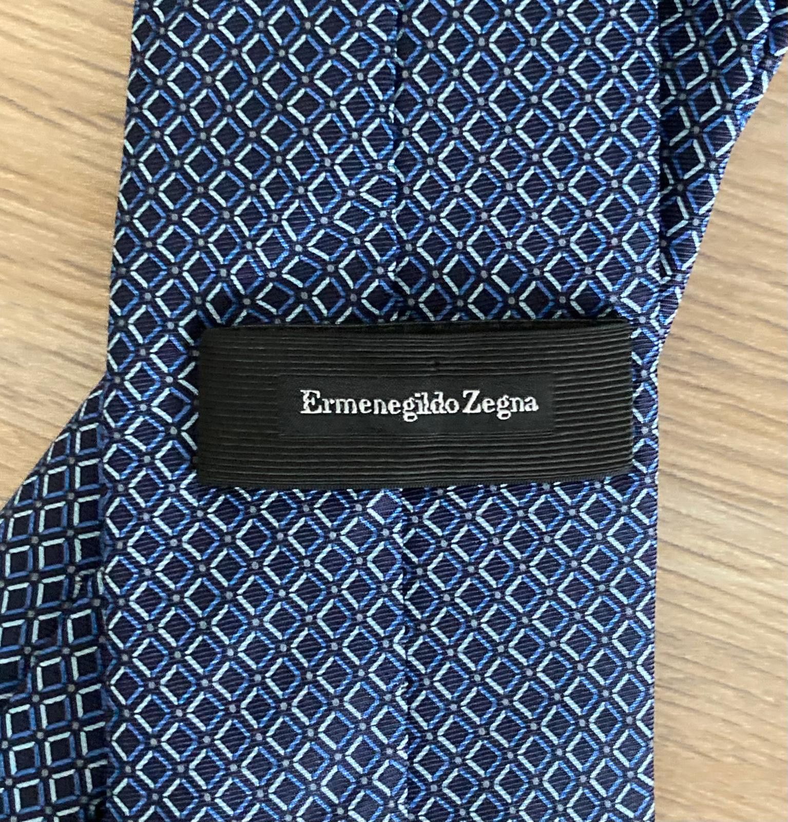 Ermenegildo Zegna Zegna Navy Blue Tie Size ONE SIZE - 3 Thumbnail