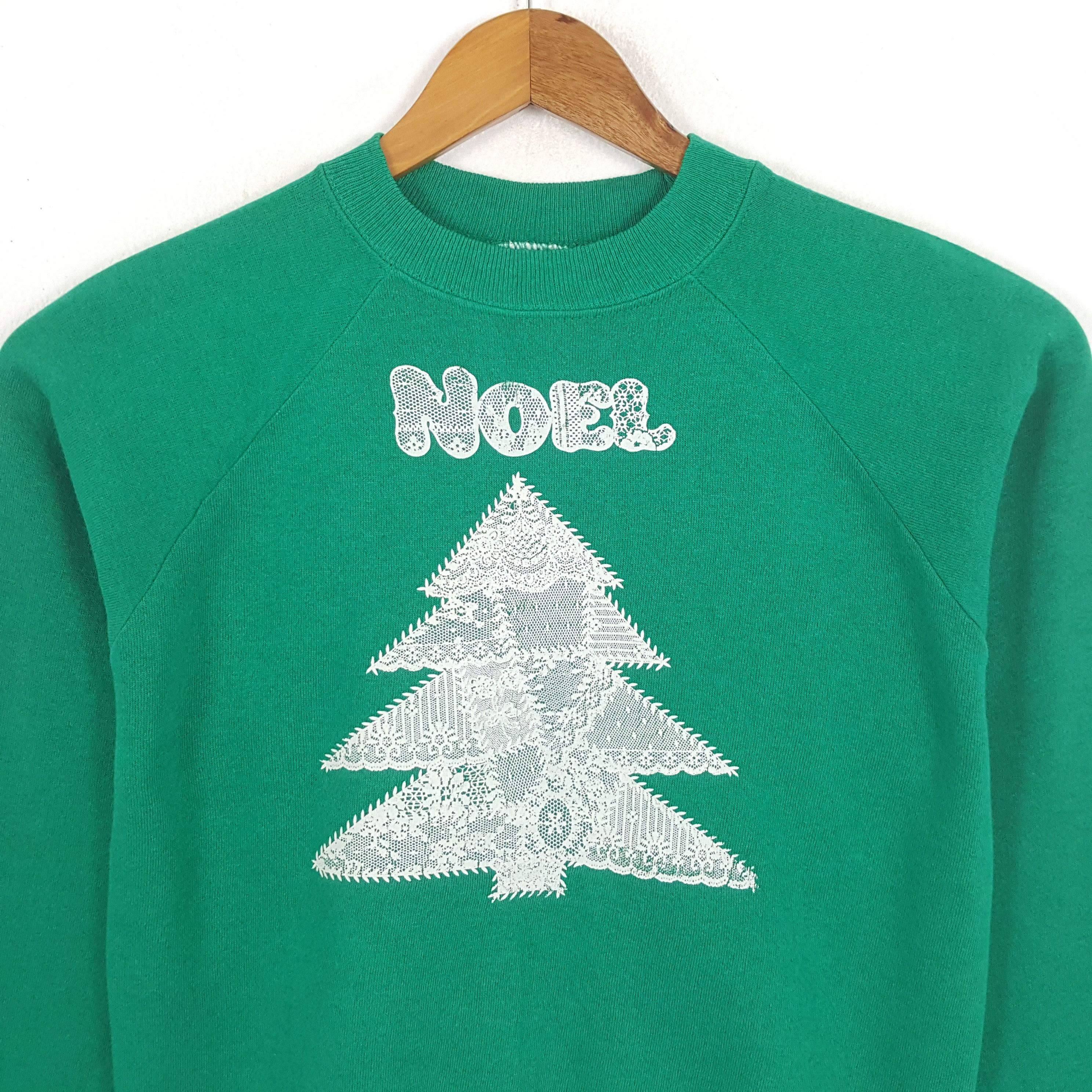Vintage Vintage 90's NOEL Christmas Tree Streetwear Sweatshirts Size US L / EU 52-54 / 3 - 2 Thumbnail
