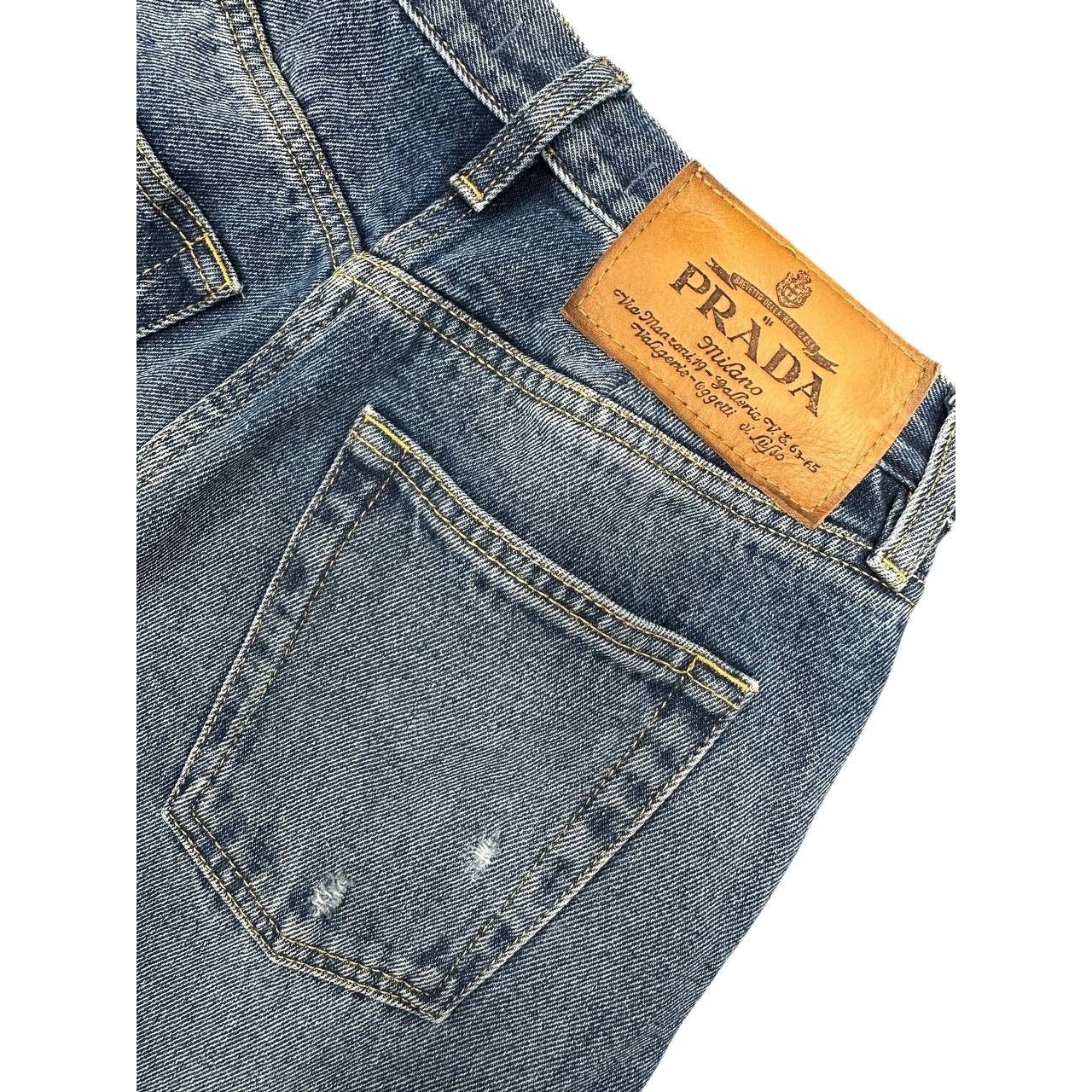 Prada Prada Wide-Leg Denim Jeans Sz. 25 Size 25" / US 0 / IT 36 - 5 Thumbnail