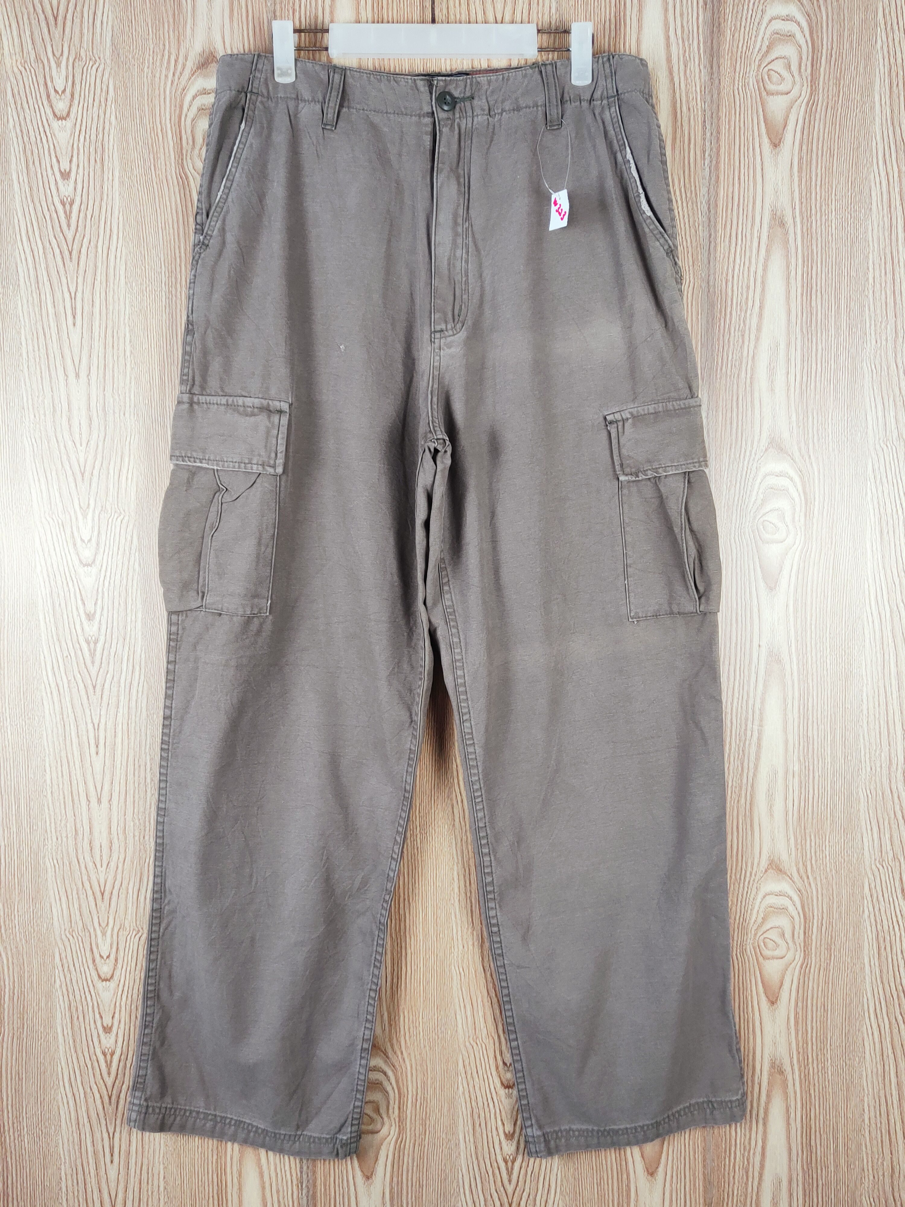 Japanese Brand Baycrest Dark Brown Faded Multipocket Cargo Pants #W323 Size US 34 / EU 50 - 1 Thumbnail