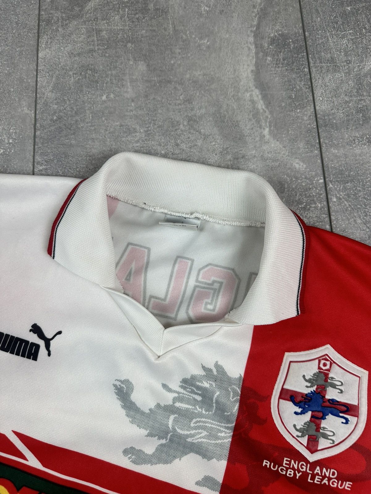 Puma Puma England Home Rugby League Jersey 1995 Size US XL / EU 56 / 4 - 8 Thumbnail