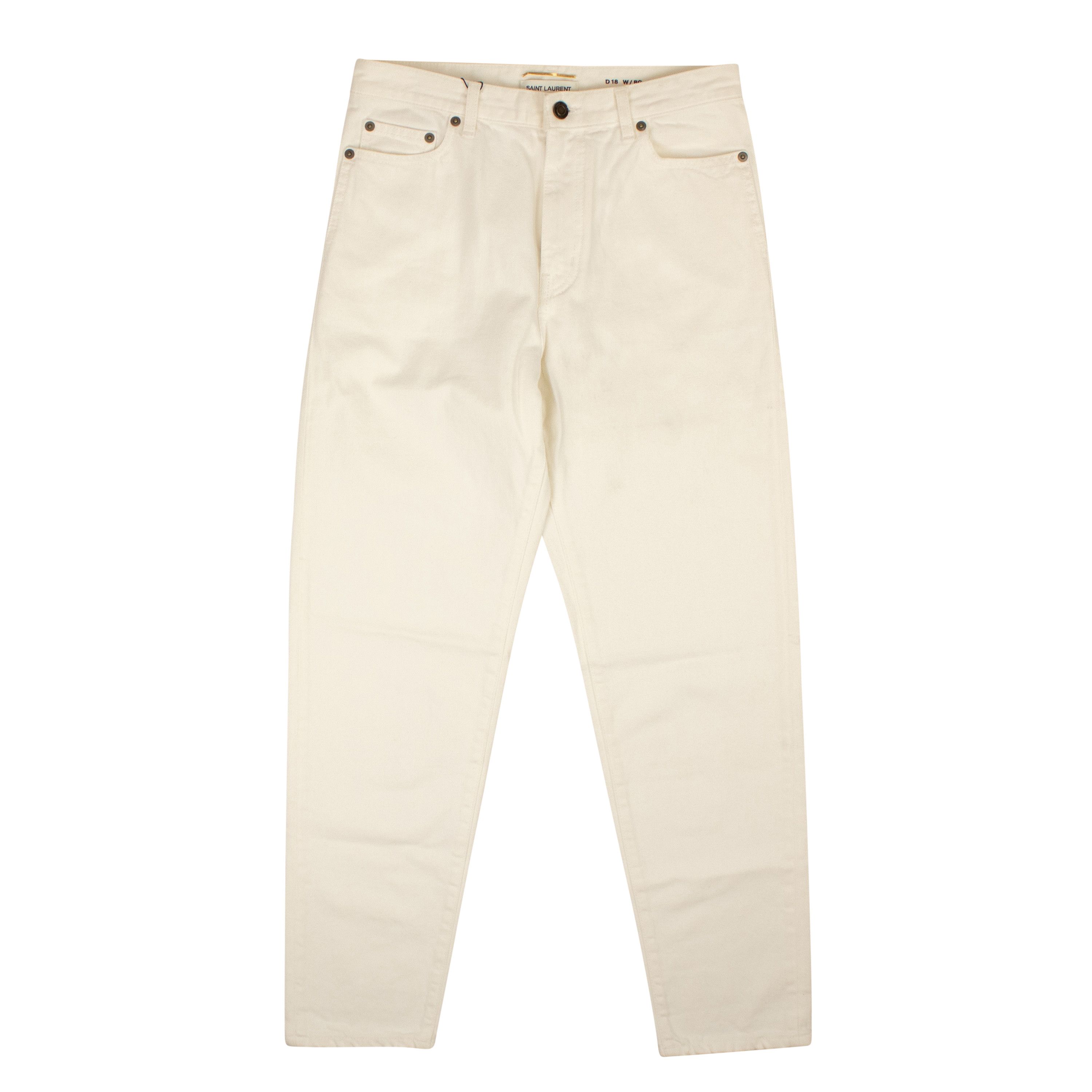 image of Saint Laurent Paris White Jeans Size 31, Men's