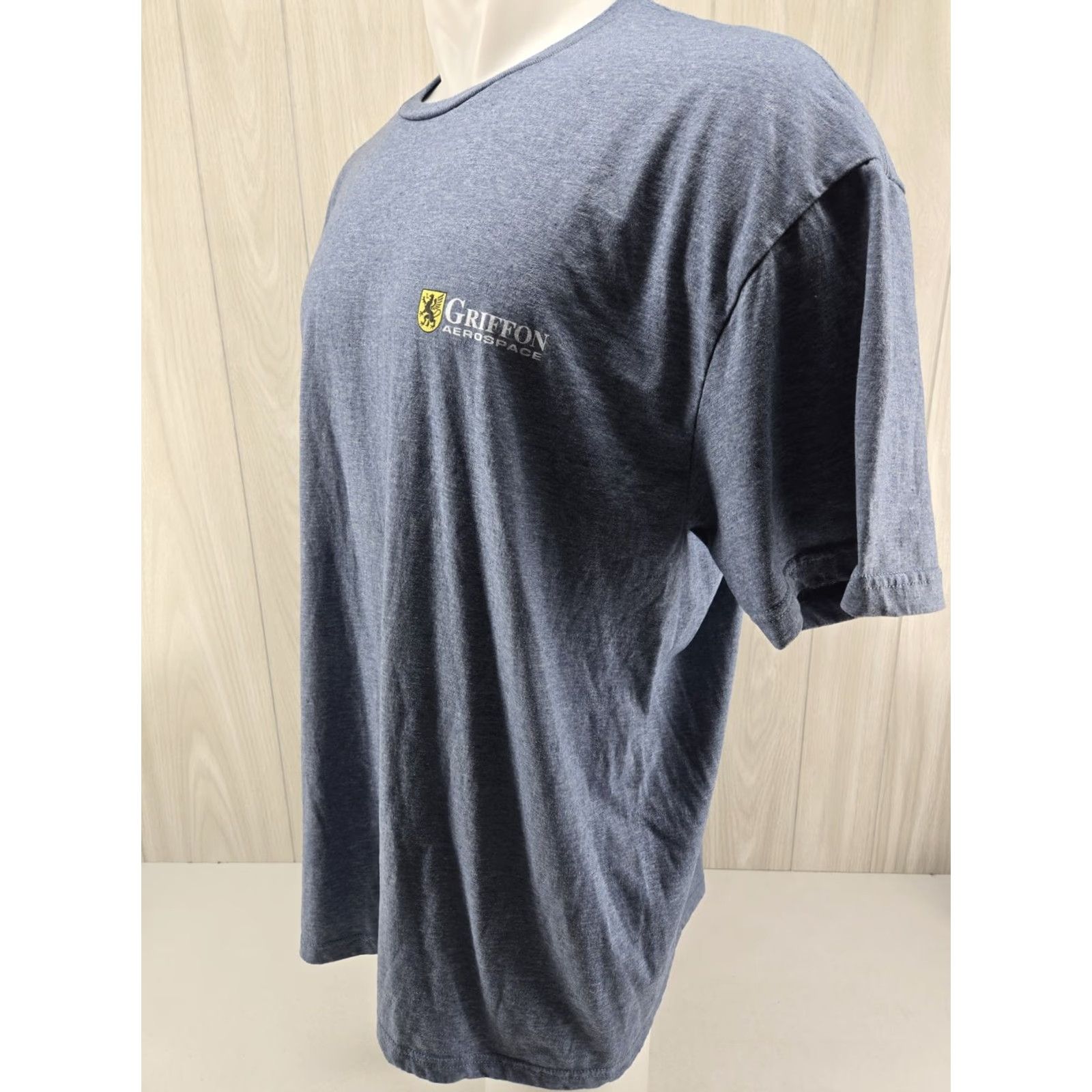 Gildan Gildan Griffon Aerospace T-shirt Blue Men’s Size 2XL Regular Short Sleeve Cotton Knit Logo Army Military Vintage: No Size US XXL / EU 58 / 5 - 3 Thumbnail