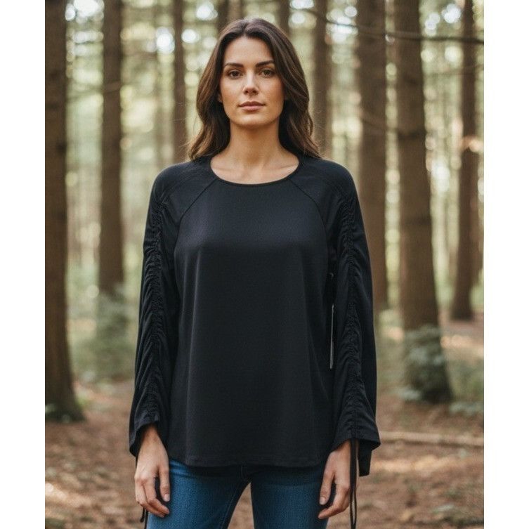 Worthington Worthington Women’s Tie-ruched Reglan sleeve Jersey Blouse, Size XS / US 0-2 / IT 36-38 - 1 Thumbnail