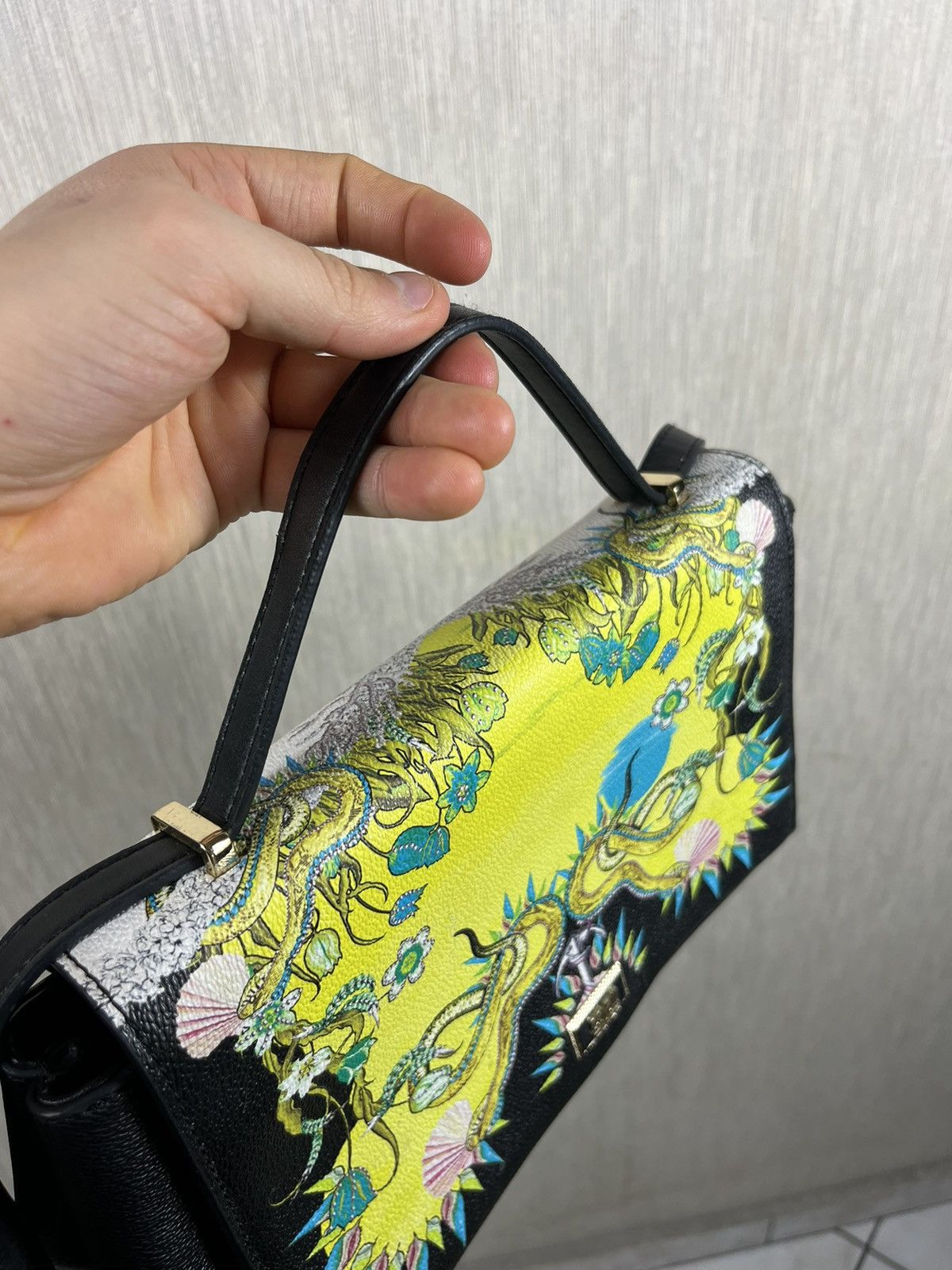 Cavalli Class × Just Cavalli × Roberto Cavalli Cavalli Class ortensia japan floral painted print bag Size ONE SIZE - 4 Thumbnail