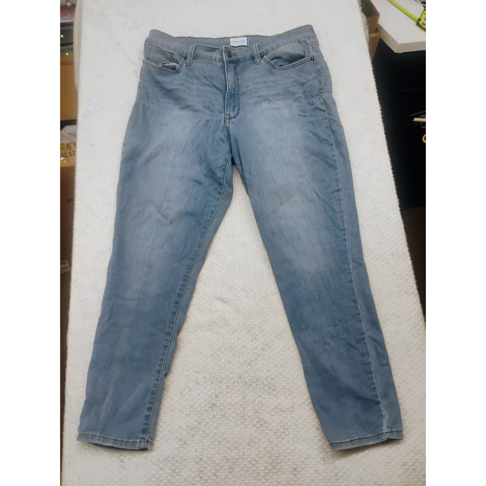 Other Crown & Ivy Women's Skinny Jeans Size 14R Blue Stretch High Size 36" / US 14 / IT 50 - 2 Thumbnail