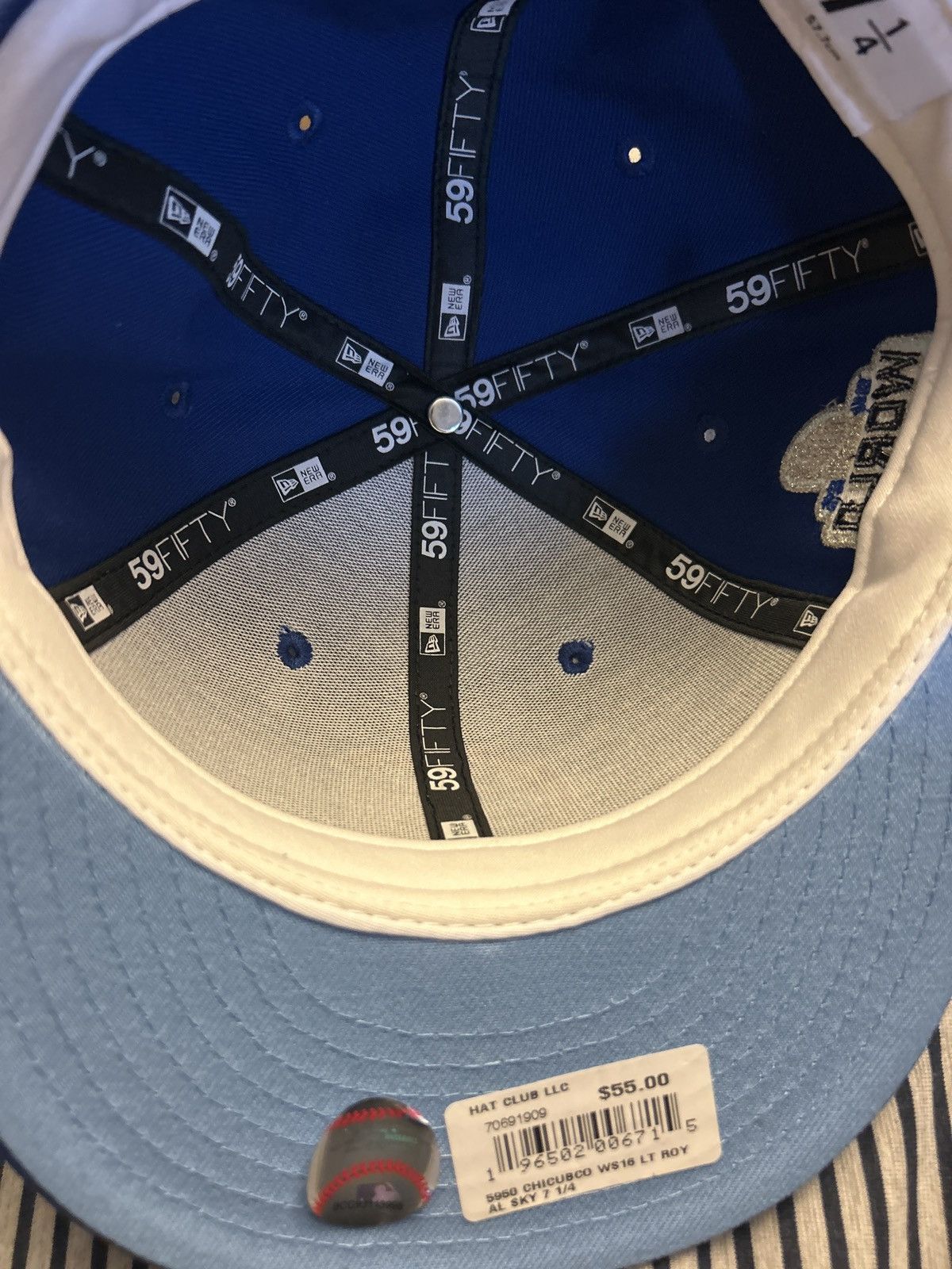 Hat Club × New Era Hat Club New Era Blue Chicago Cubs 2016 World Series Fitted Size ONE SIZE - 3 Thumbnail