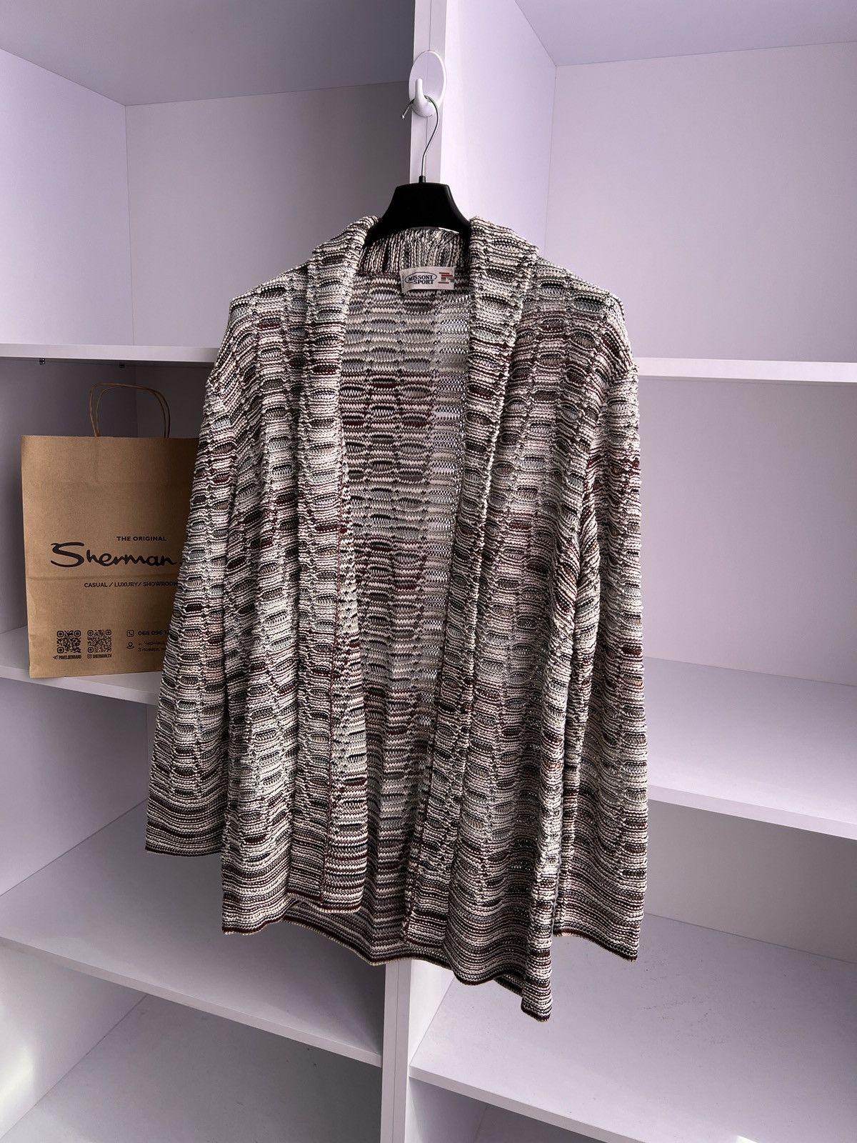 Designer × Missoni × Vintage Vintage Missoni Sport Patterned Buttoned women’s Cardigan Size L / US 10 / IT 46 - 4 Thumbnail