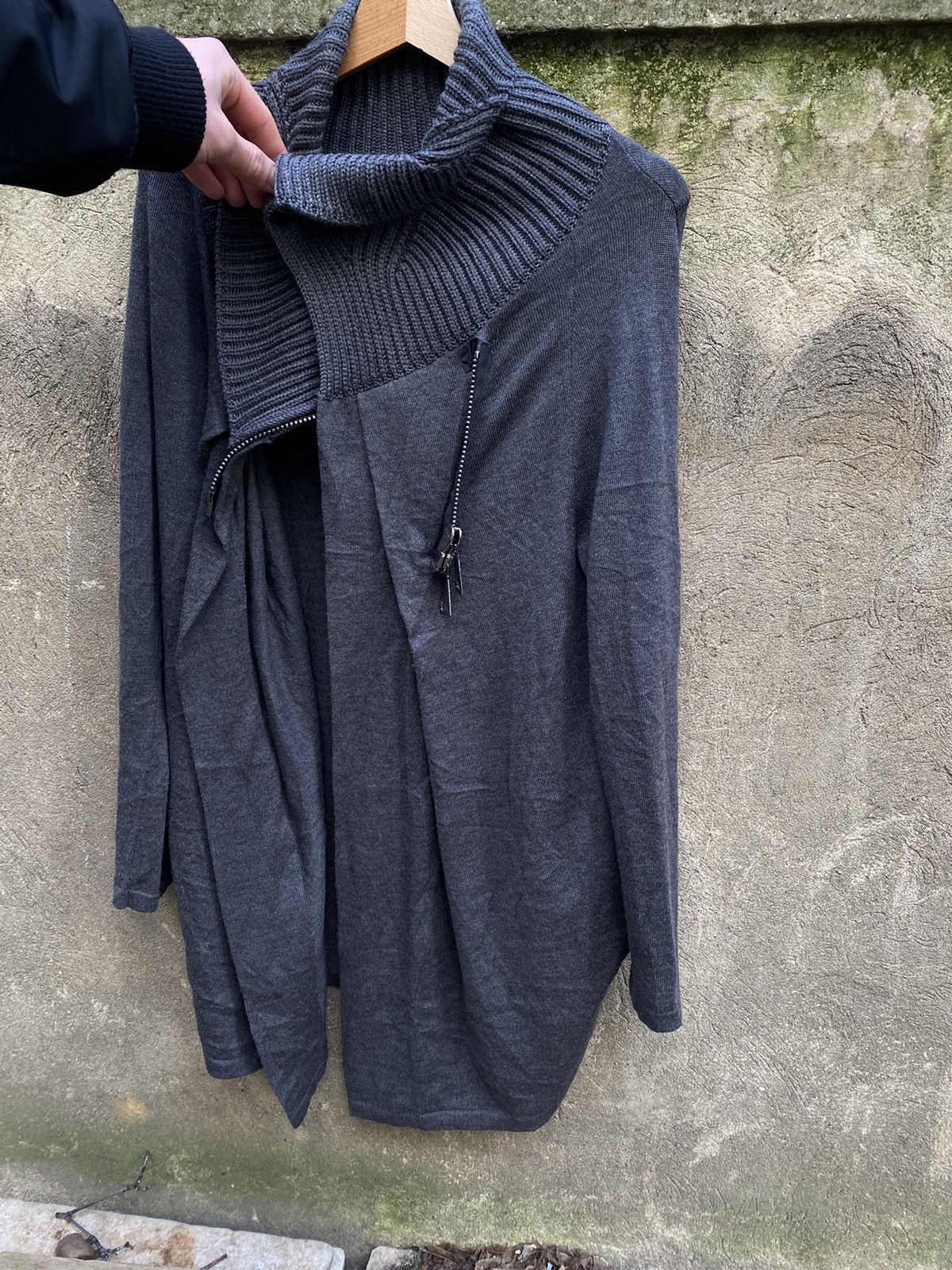 Designer Olla Pareg Distracted Tip Poncho Sweater Size M / US 6-8 / IT 42-44 - 13 Thumbnail