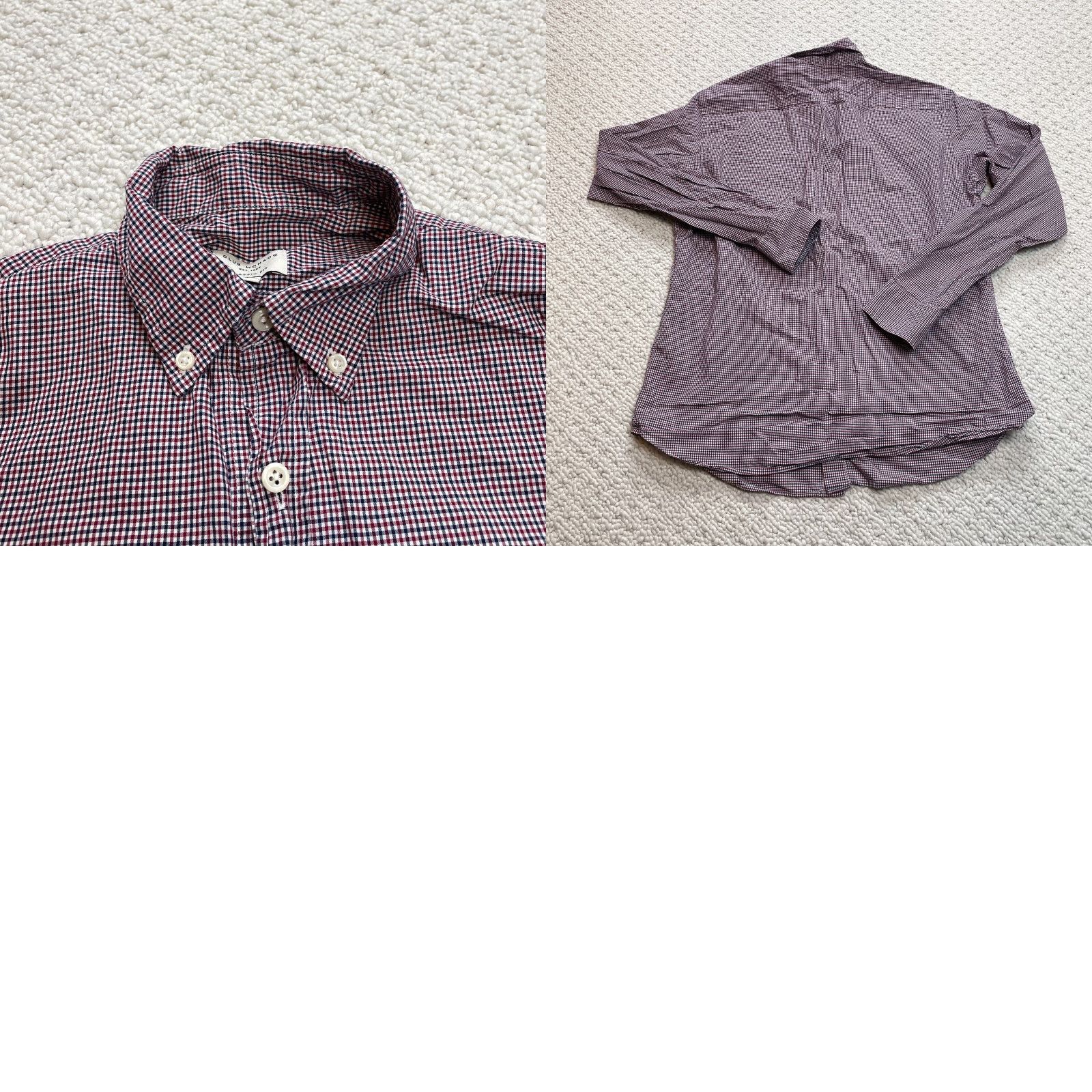 Club Monaco Club Monaco Shirt Small Red Check Long Sleeve Classic Fit Button-Down Top Mens Size US S / EU 44-46 / 1 - 8 Thumbnail