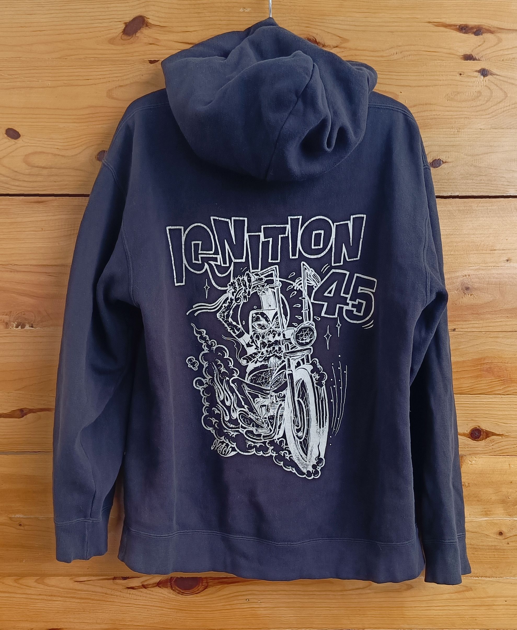 Hysteric Glamour Vintage Distressed Hoodie Skeleton ☠️ Ignition 45🇯🇵 Size US M / EU 48-50 / 2 - 1 Thumbnail