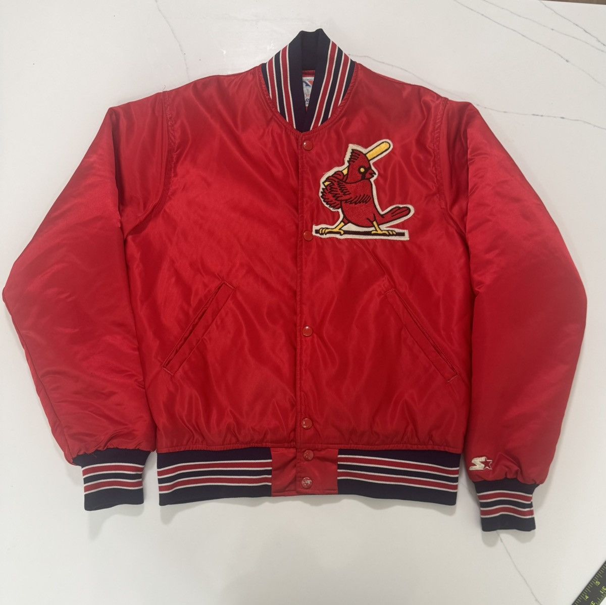 Starter Vintage 90s St. Louis Cardinals Satin Starter Jacket 🔥 Size US S / EU 44-46 / 1 - 1 Thumbnail