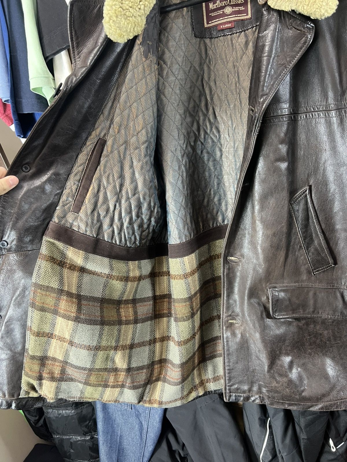 Marlboro Vintage Malboro Fur Leather Hype Y2K Jacket Size US XL / EU 56 / 4 - 8 Thumbnail