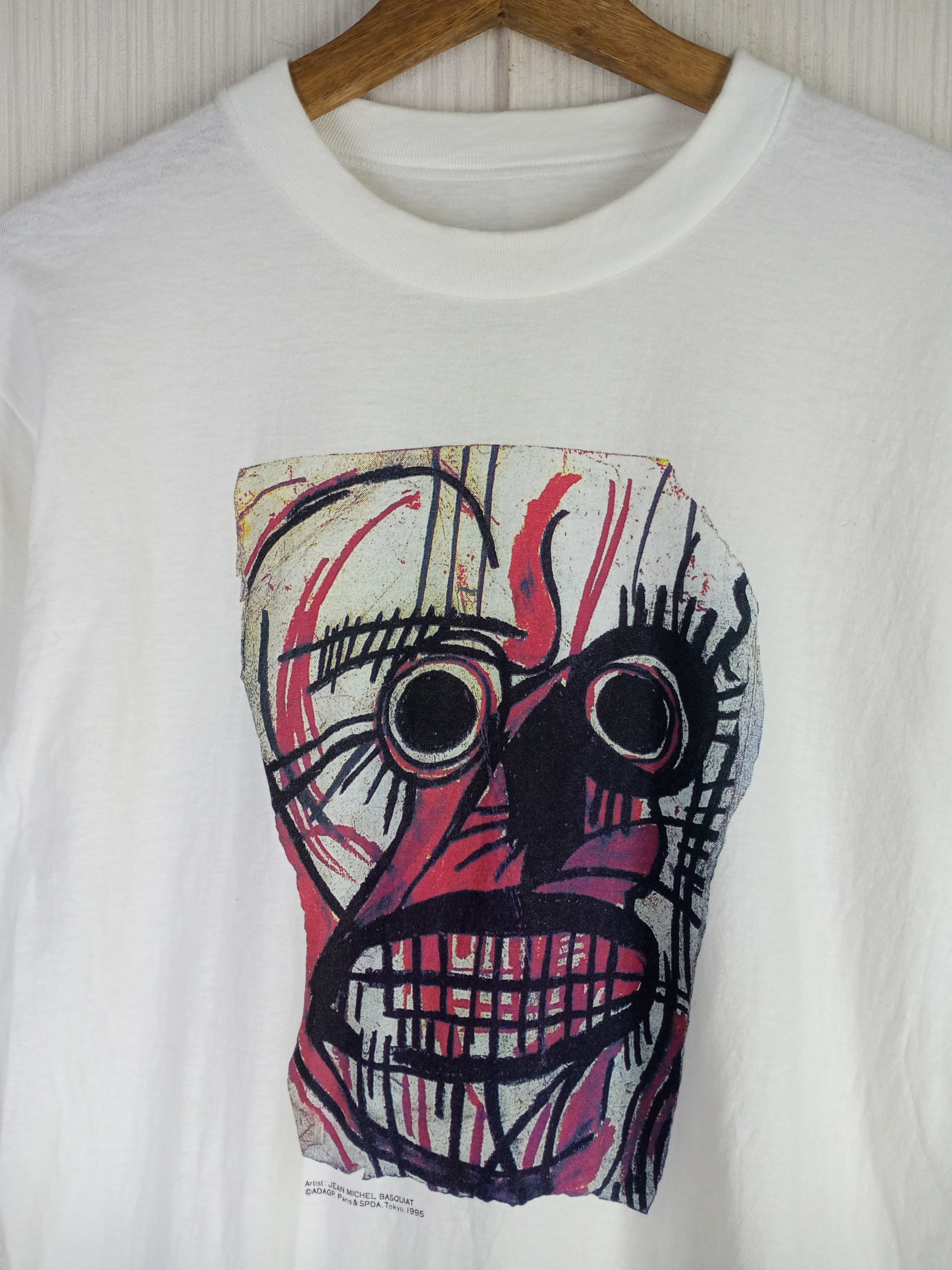 Jean-Michel Basquiat Rare Vintage 1995 Jean Michel Basquiat Art Tshirt Size US M / EU 48-50 / 2 - 3 Thumbnail