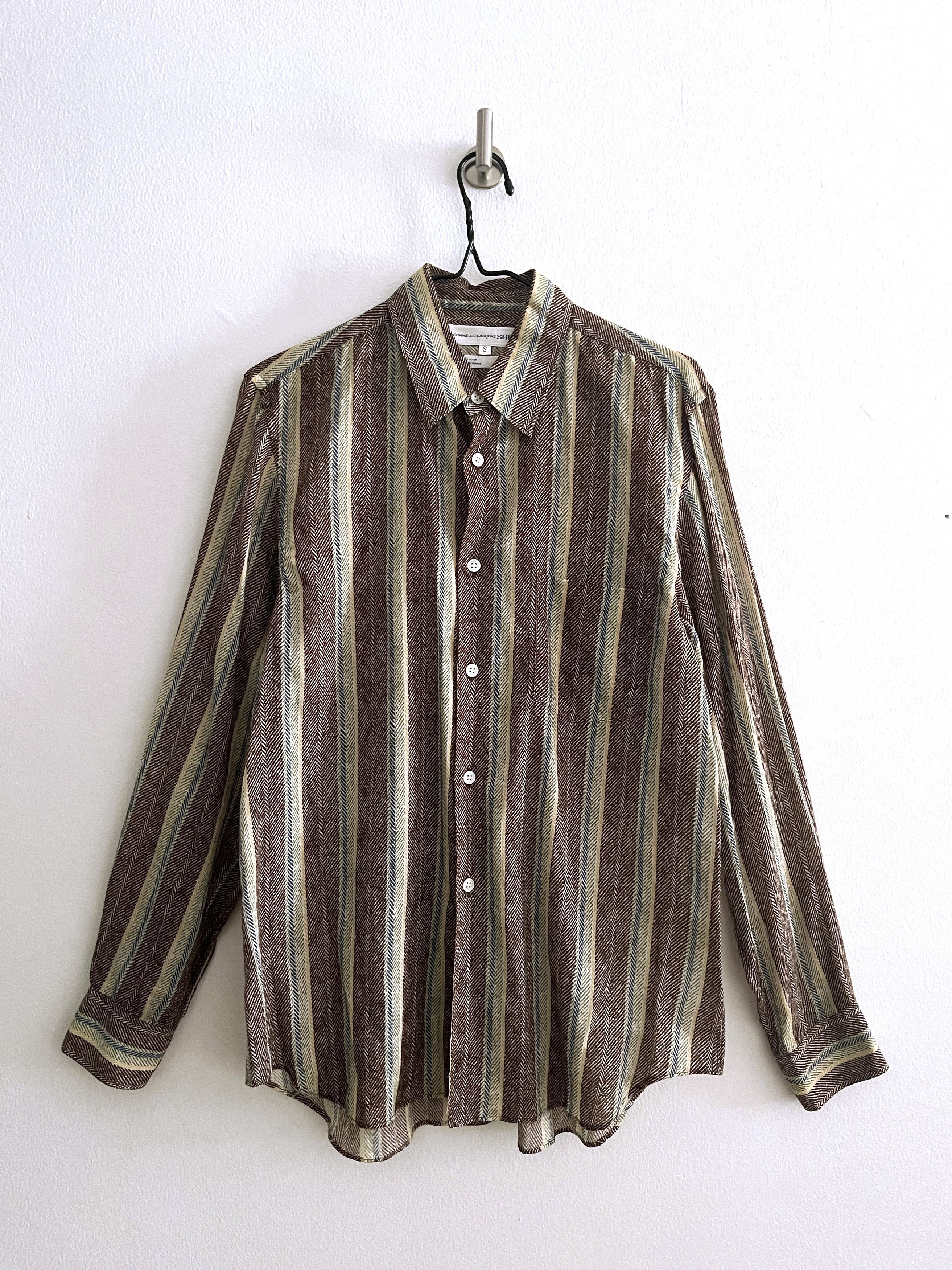 Comme des Garcons SHIRT striped cotton button up shirt Size US S / EU 44-46 / 1 - 1 Thumbnail