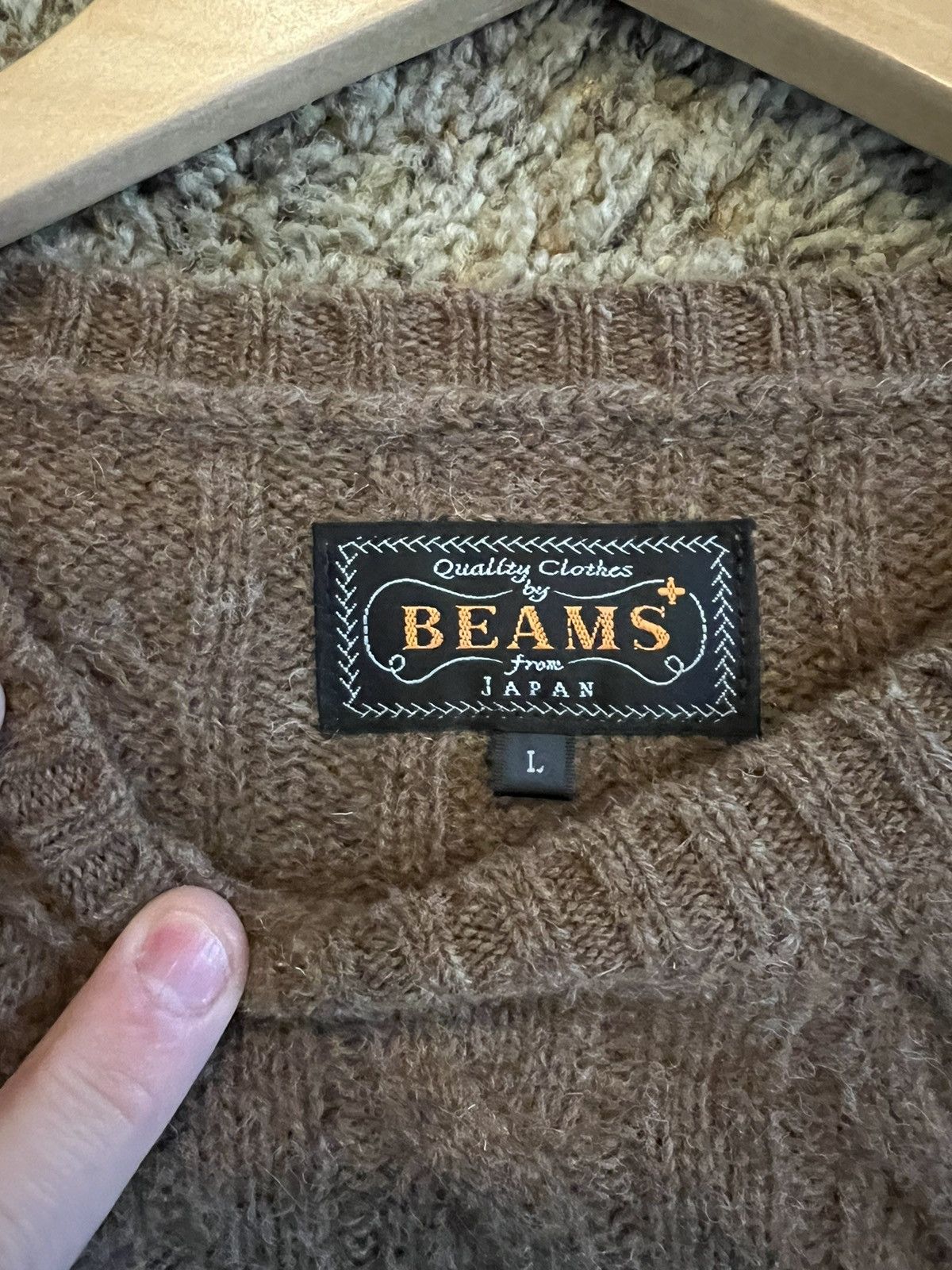 Beams Plus Cable Knit Crewnweck Sweater Size US L / EU 52-54 / 3 - 2 Thumbnail