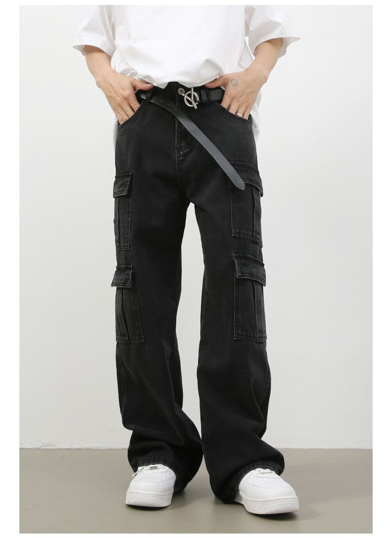Japanese Brand × Jean Men's American retro multi-pocket washed cargo jeans Size US 32 / EU 48 - 6 Thumbnail