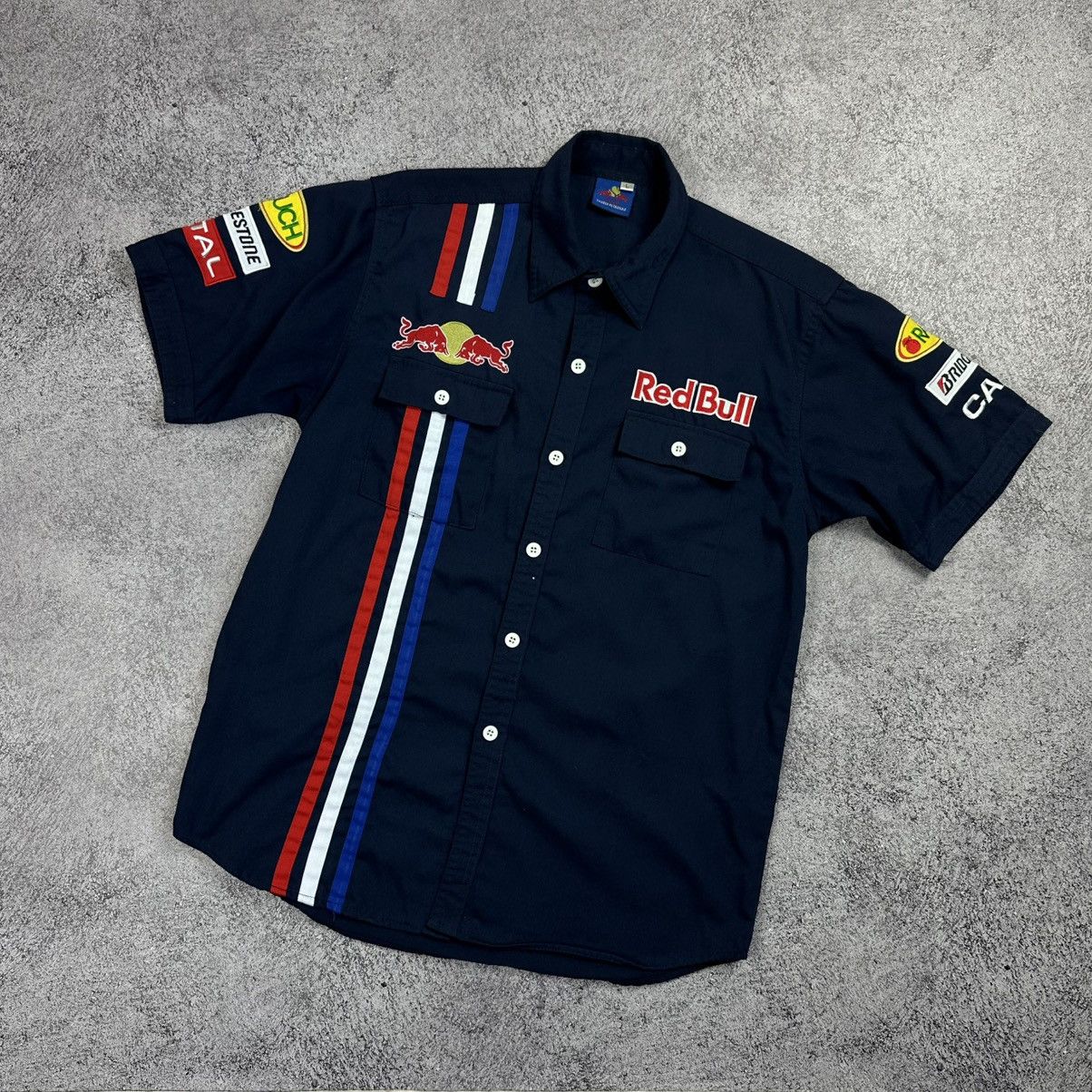 Red Bull 4XL REDBULL RACING F1 SHIRT EMBROIDERED LOGO (new with