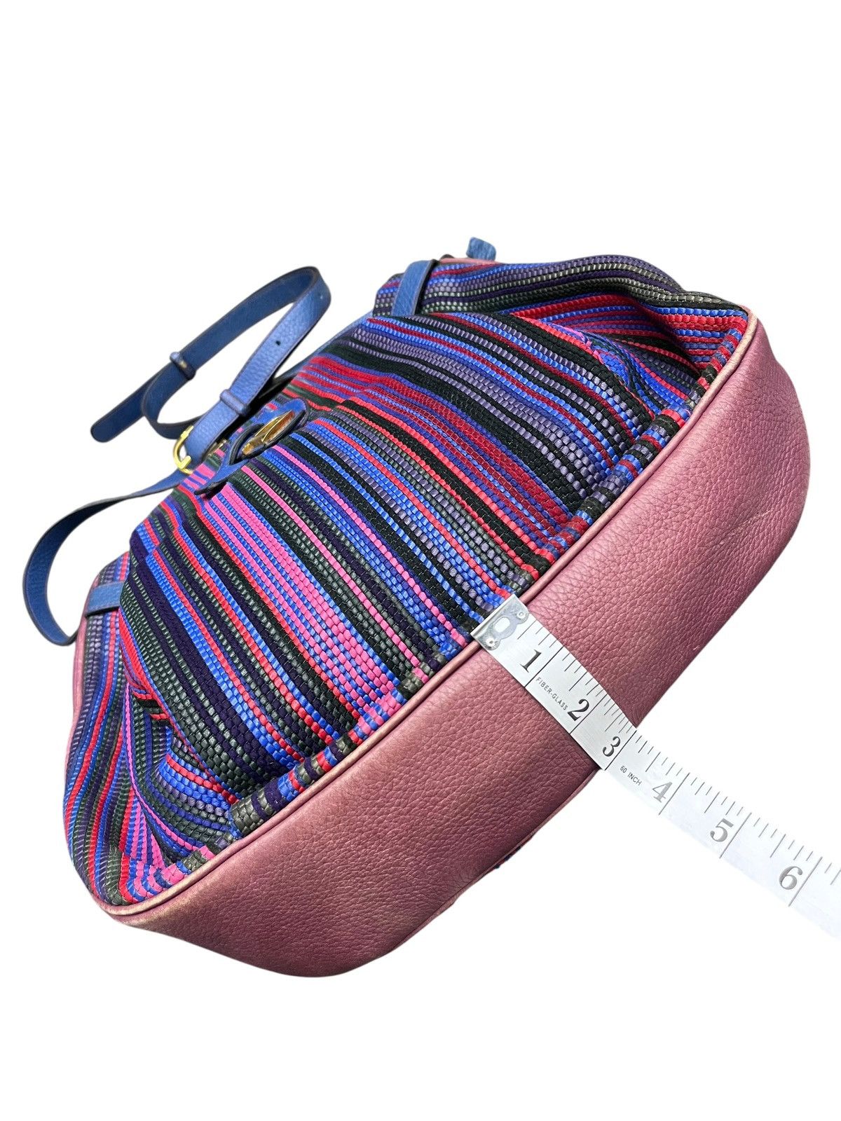 Delvaux RARE🔥Vintage Delvaux Woven Stripe Leather D Charm Bag Size ONE SIZE - 24 Thumbnail