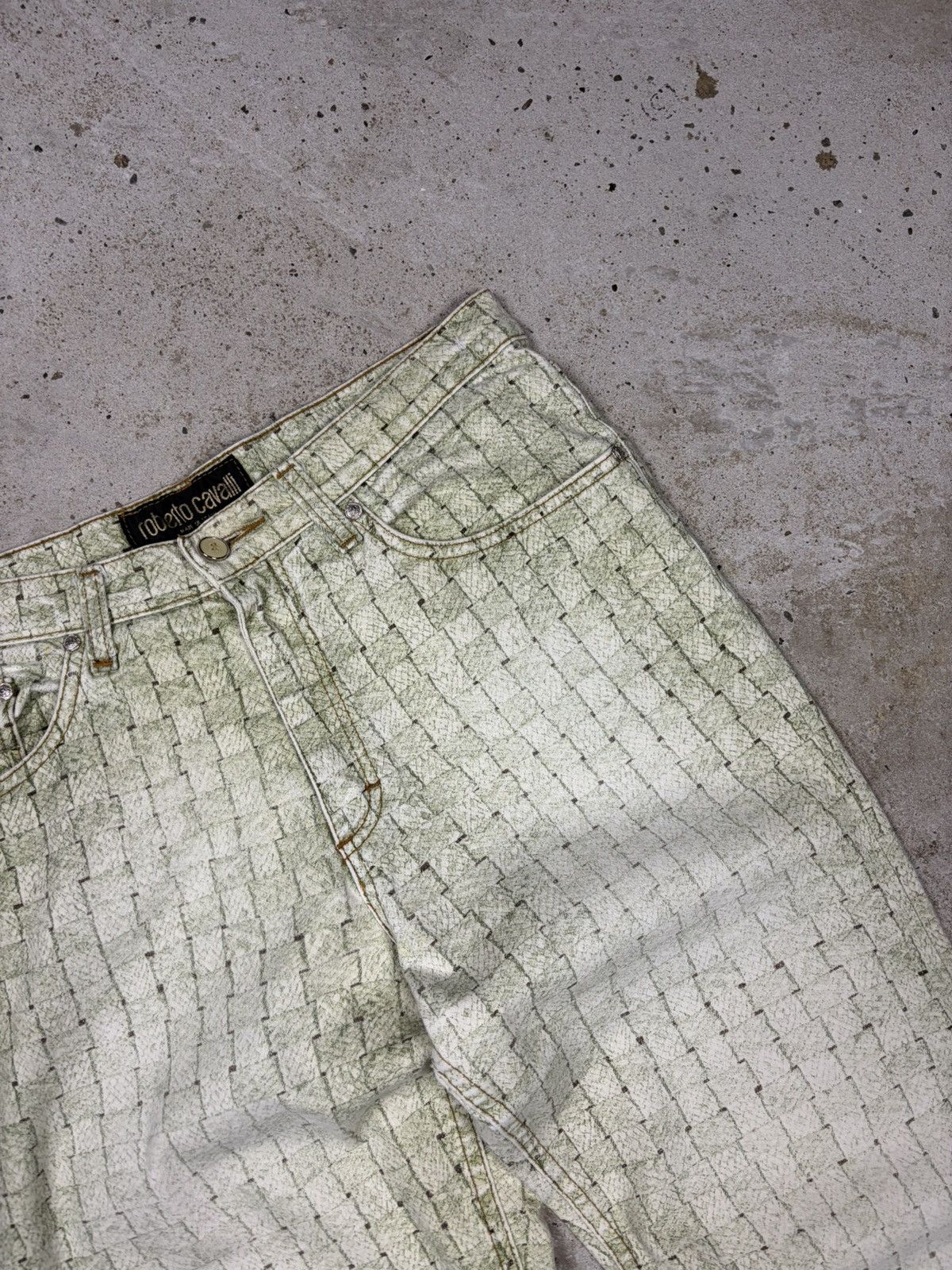 Roberto Cavalli Vintage 90s Roberto Cavalli Animal Print Jeans Denim Pants Size 31" - 6 Thumbnail