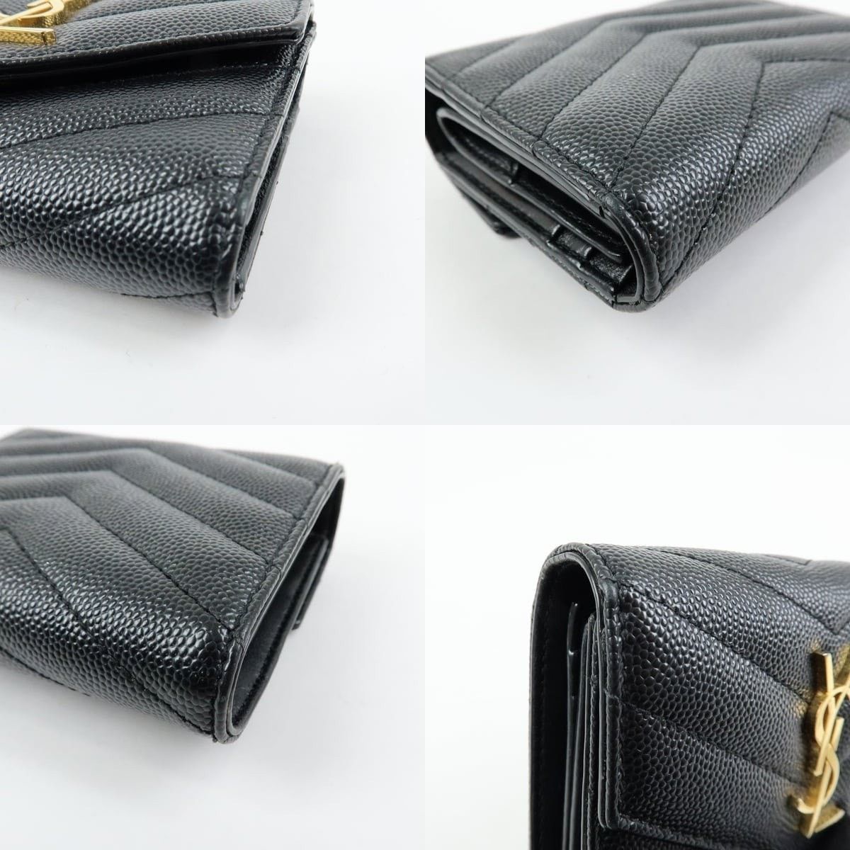 Saint Laurent Paris Saint Laurent Monogram Matelasse Compact Wallet Calfskin Size ONE SIZE - 4 Thumbnail