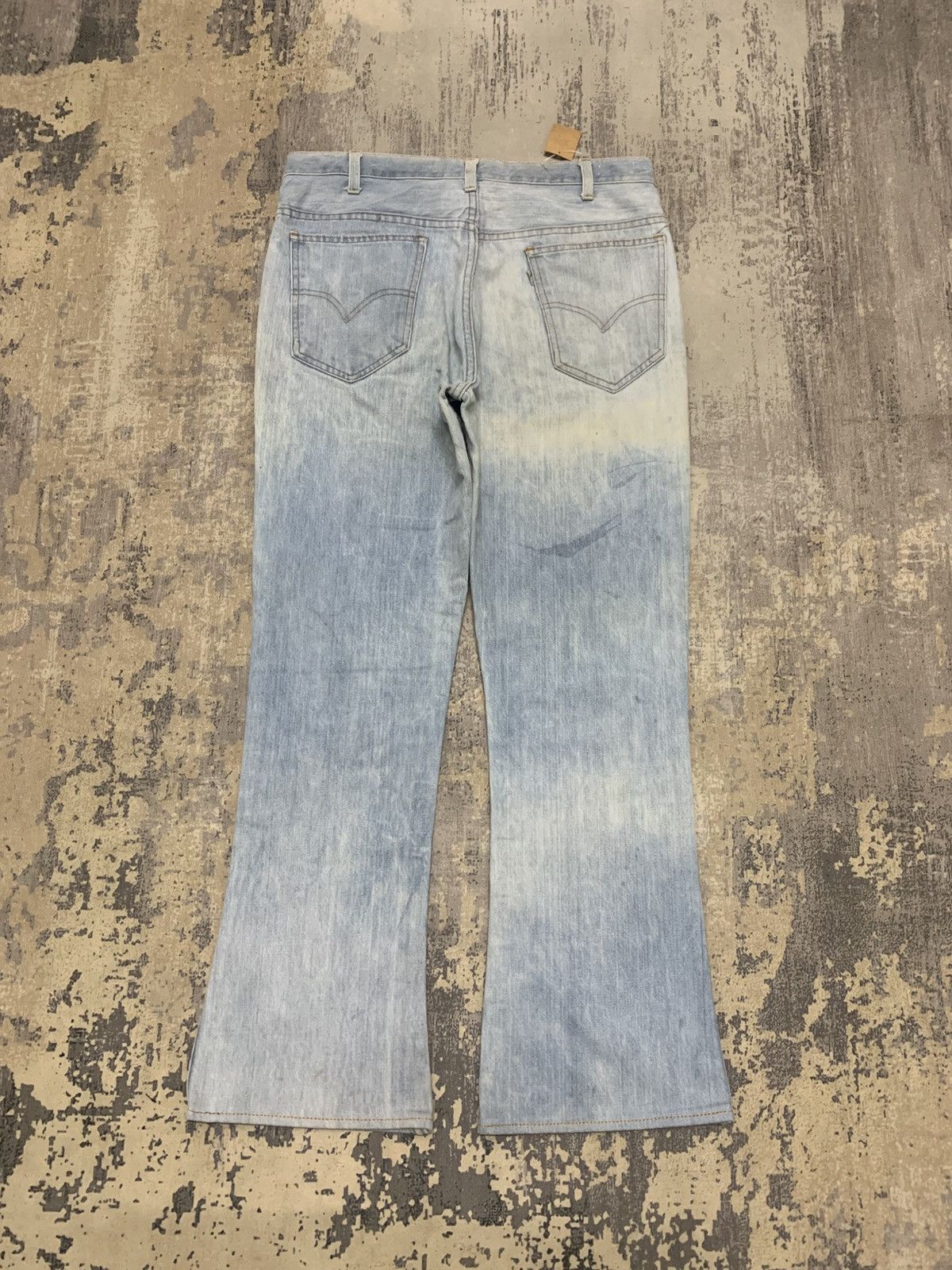 Levi's Vintage 70s Levis Big E flare jeans faded wide leg Size US 33 - 9 Thumbnail