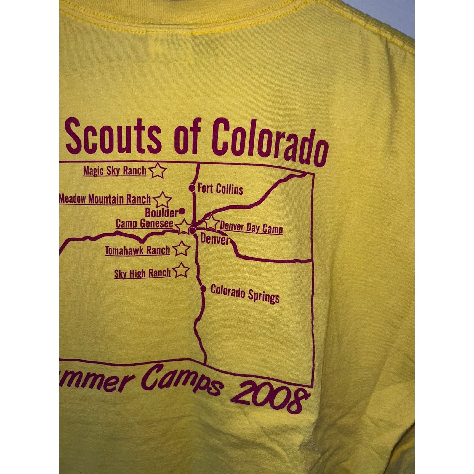 Anvil Vitnage Girl Scouts Colorado Shirt Summer Camp 2008 Tee L Size US L / EU 52-54 / 3 - 7 Thumbnail