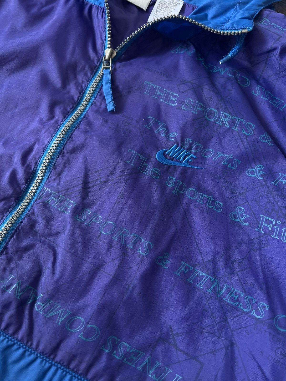 Nike ‼️VINTAGE NIKE 80s BIG LOGO ARCHIVAL WINDBREAKER JACKET‼️ Size US XL / EU 56 / 4 - 7 Thumbnail