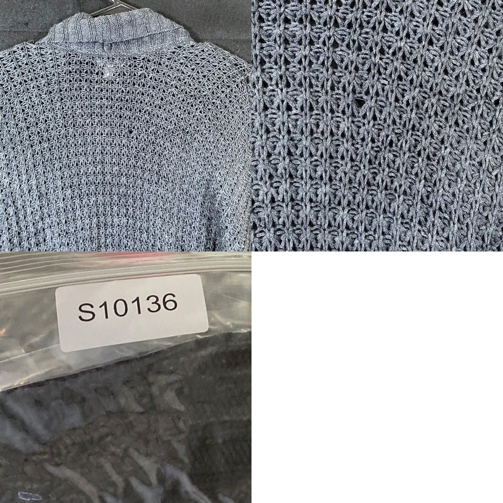 Vintage Sonoma Womens Cardigan Gray Open Knit Long Sleeve Cotton Blend M Shirt Size M / US 6-8 / IT 42-44 - 9 Thumbnail