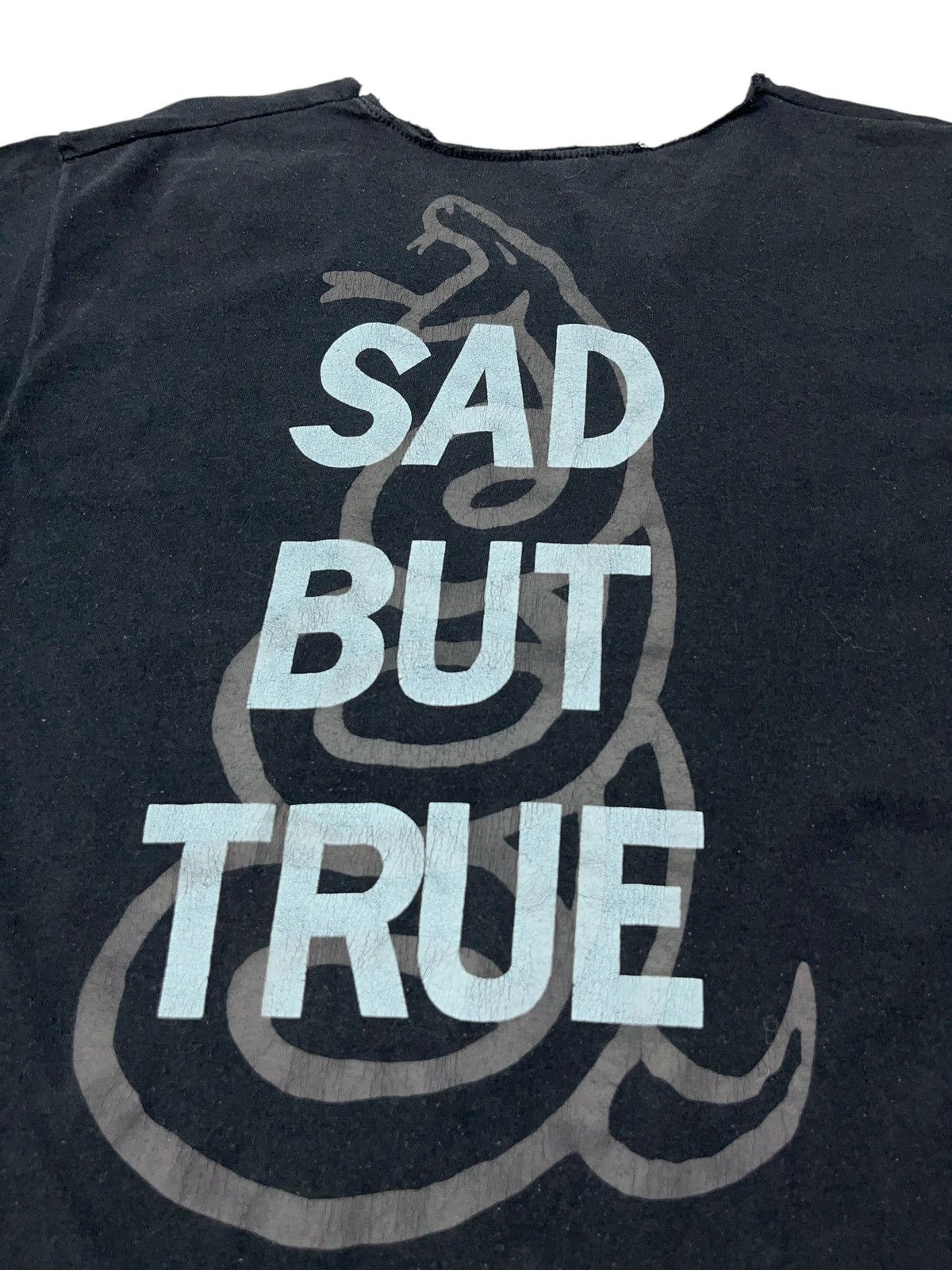 Band Tees × Metallica × Vintage Vintage 90s Metallica Sad But True The Black Album T-Shirt Size US XL / EU 56 / 4 - 9 Thumbnail