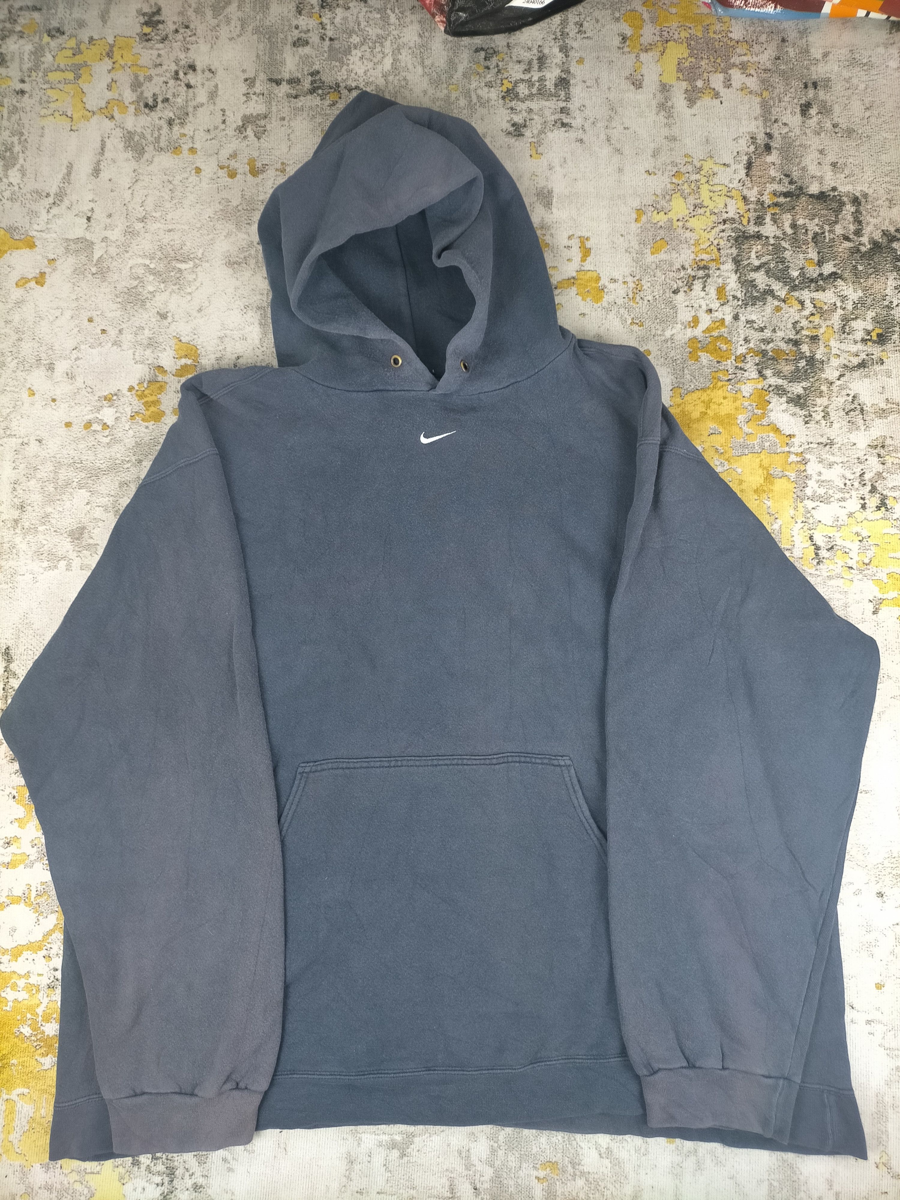 Nike 🔥Vintage 1990s Nike Center Swoosh Hoodie Travis Scott Size US XXL / EU 58 / 5 - 1 Thumbnail