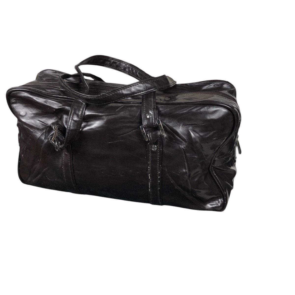 Nike 📌Vintage Soft Leather Hand Carry Luggage Nike Big Swoosh Size ONE SIZE - 9 Thumbnail