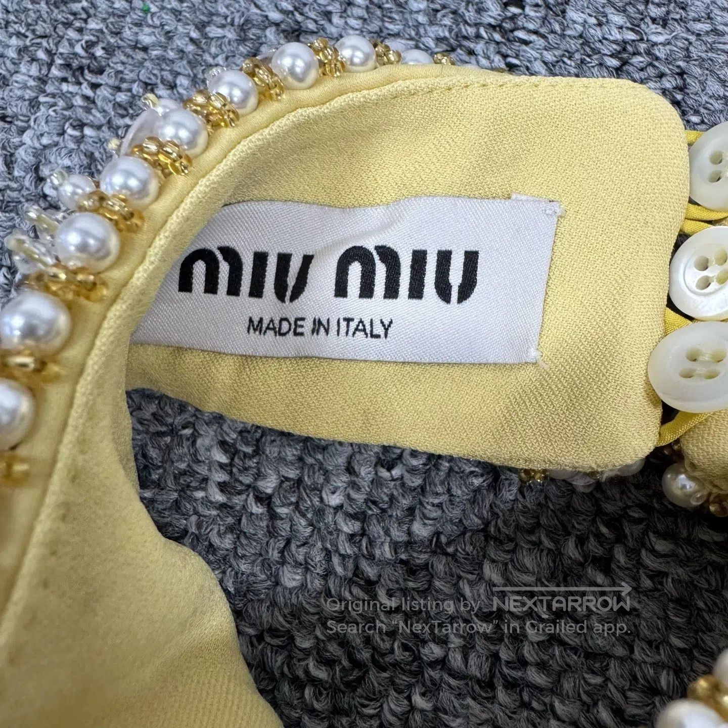 Miu Miu miu miu Pearl collar, waist-tightening dress top for weari Size M / US 6-8 / IT 42-44 - 5 Thumbnail
