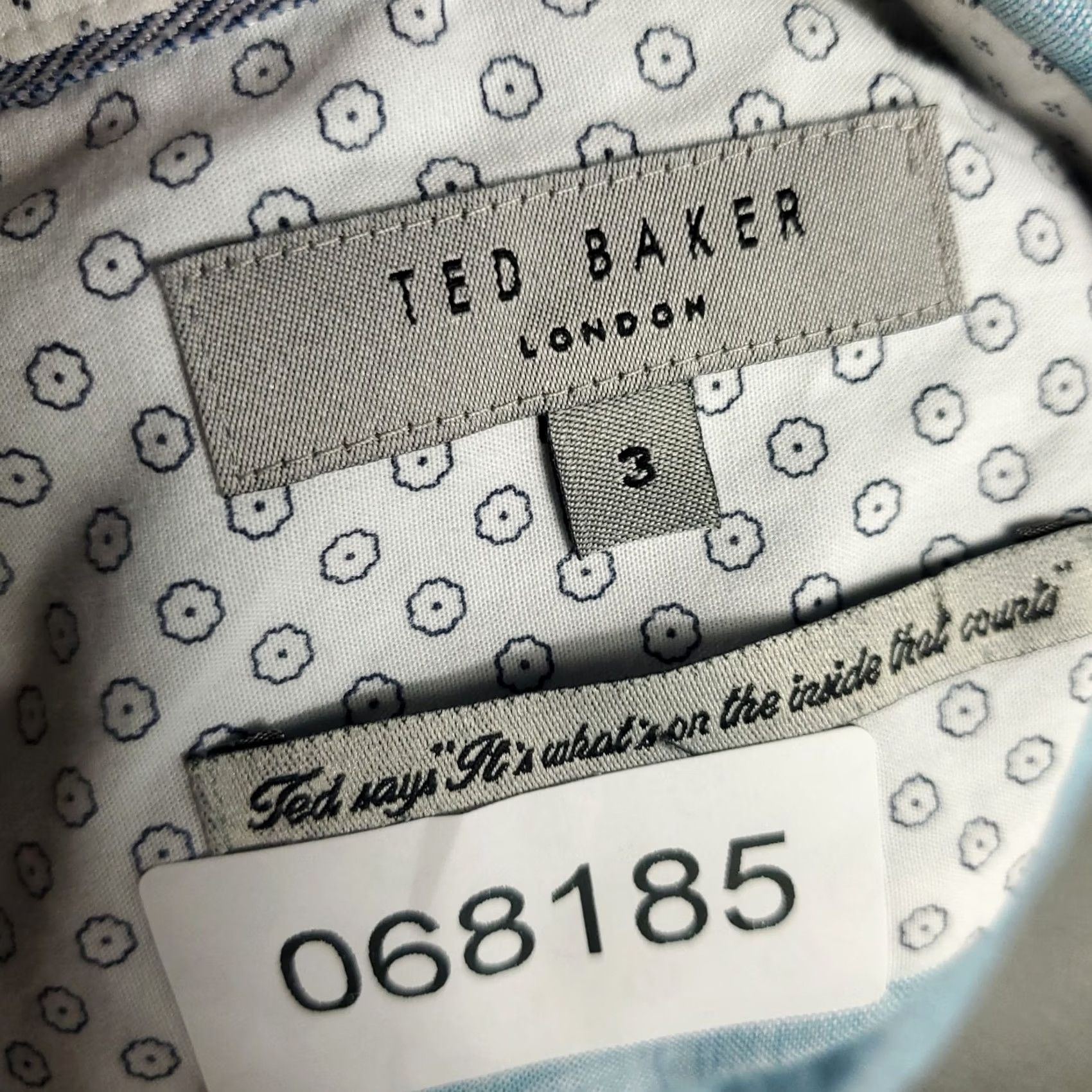 Ted Baker Ted Baker London Shirt Mens Size 3 Blue Linen Cotton Long Sleeve Button Up Size US S / EU 44-46 / 1 - 8 Thumbnail