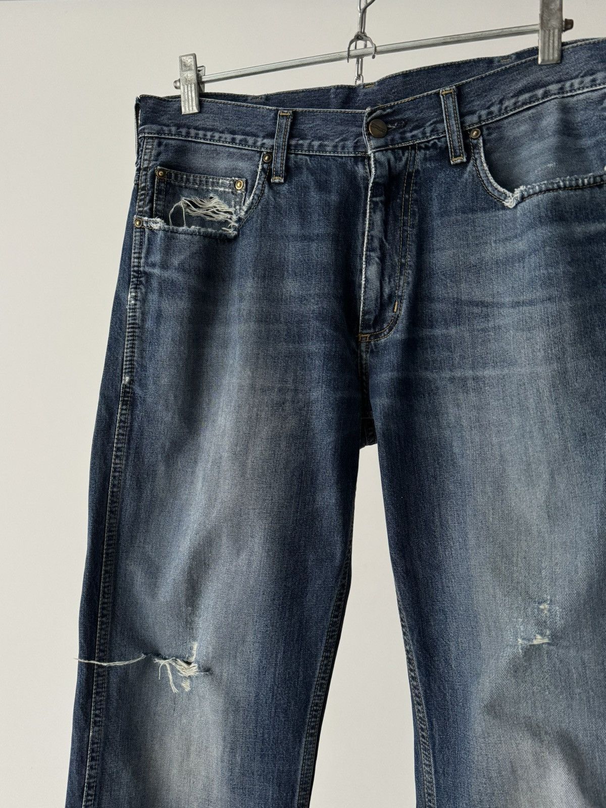 Carhartt × Carhartt Wip × Vintage Vintage Carhartt WIP Skate Destroyed Jeans Pants Size US 32 / EU 48 - 4 Thumbnail