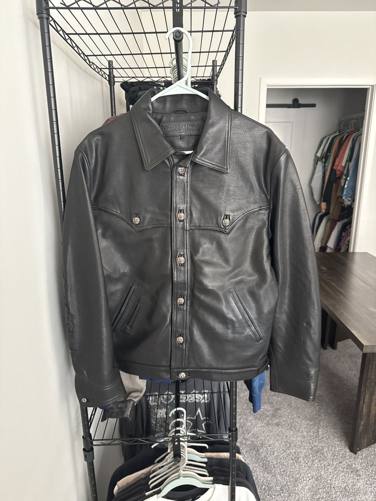 Chrome Hearts Chrome Hearts Leather Jacket Size US L / EU 52-54 / 3 - 1 Thumbnail
